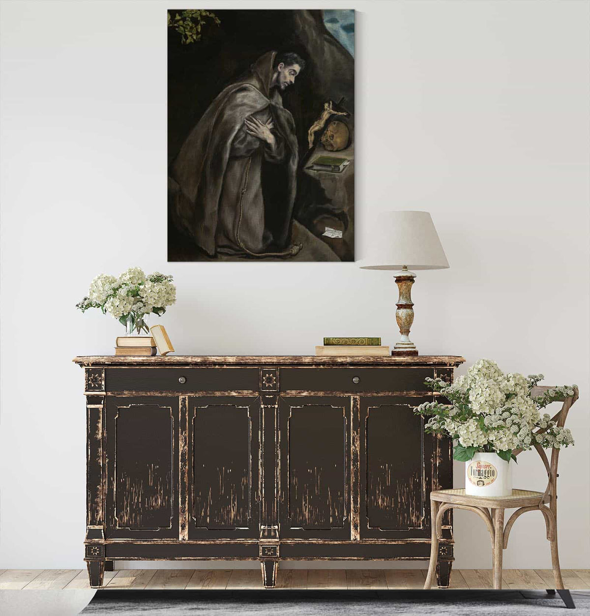 Saint Francis Kneeling In Meditation by El Greco