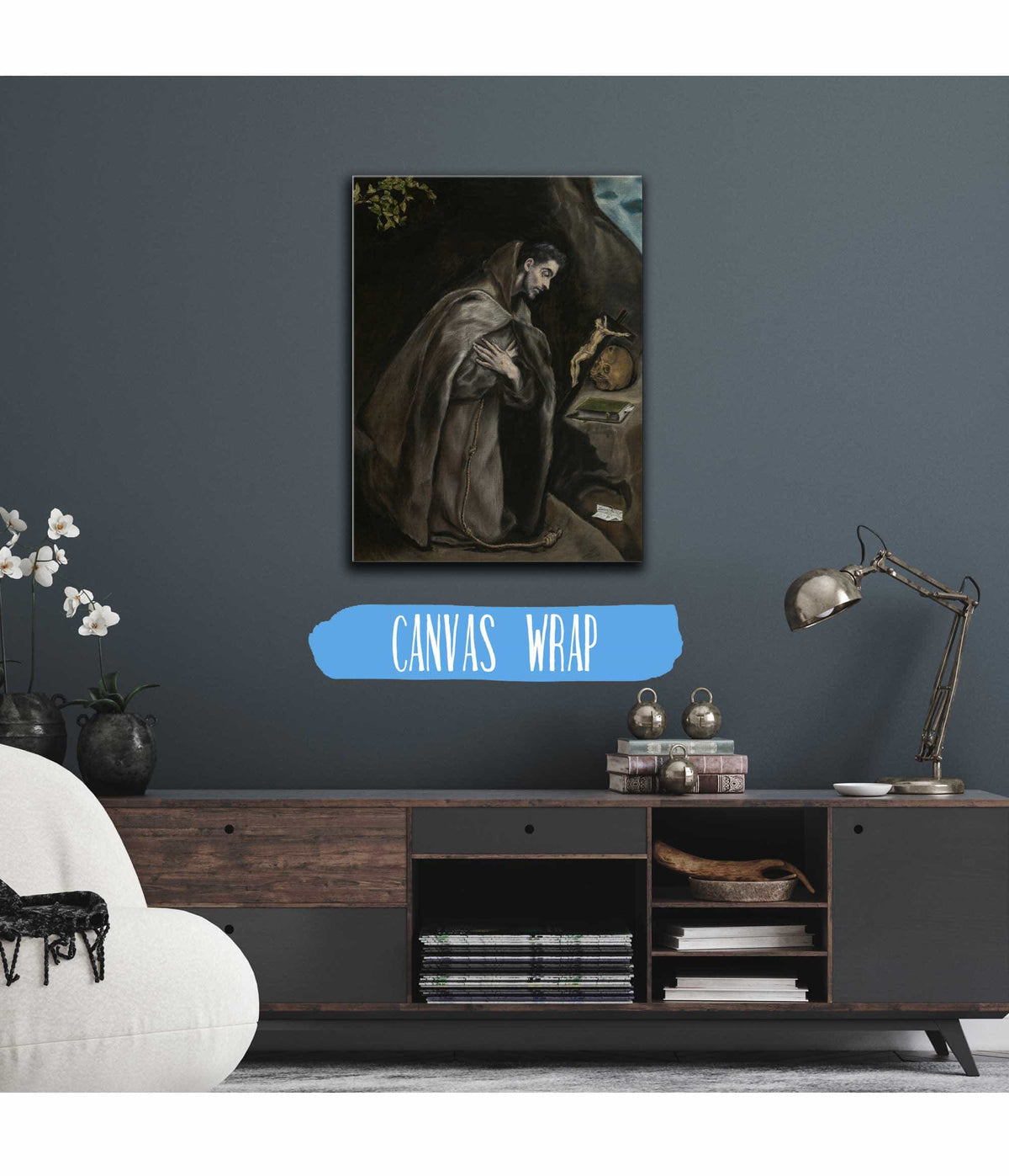 Saint Francis Kneeling In Meditation by El Greco