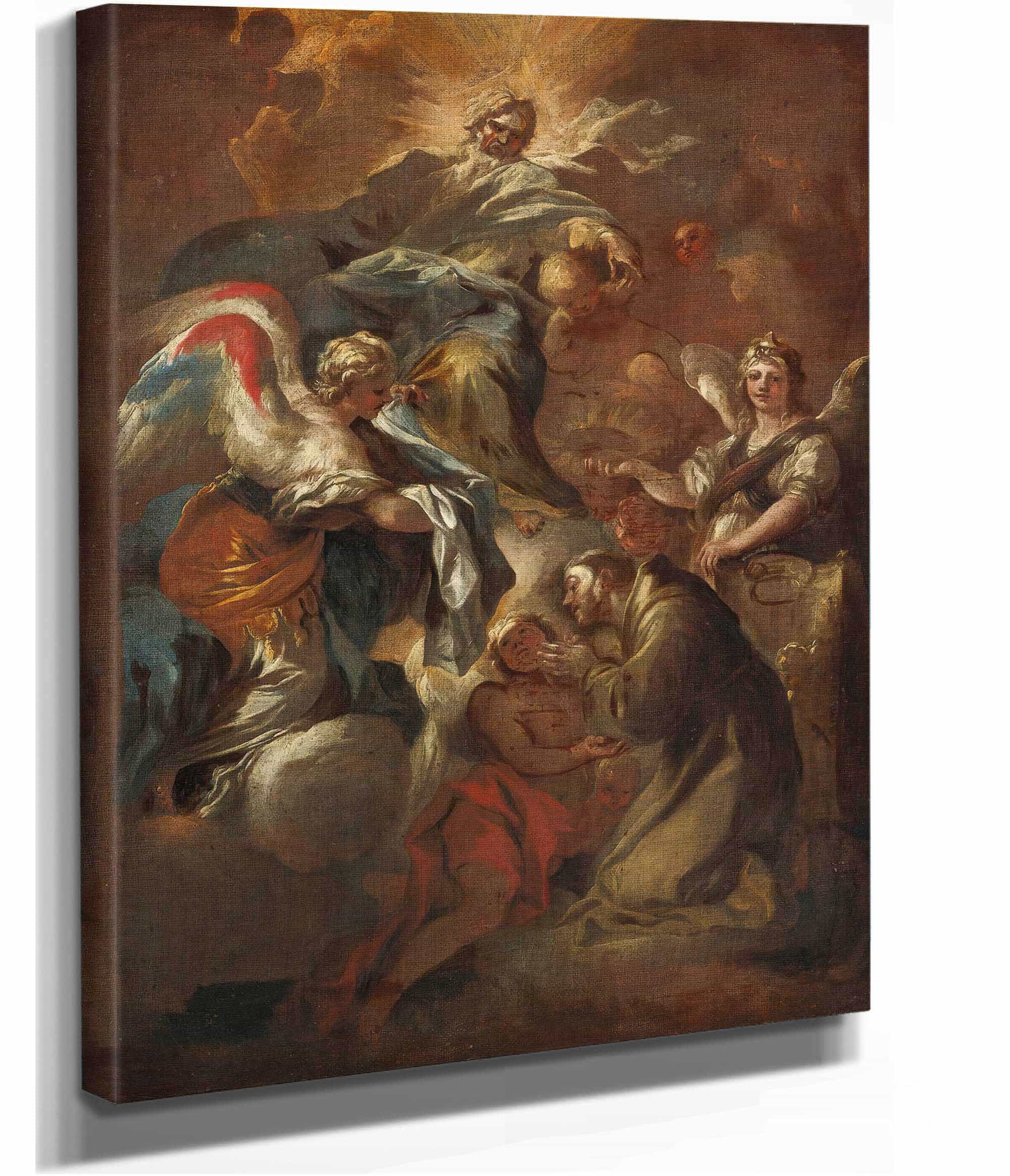 Saint Francis Refuses The Priesthood A Bozzetto by Francesco Solimena