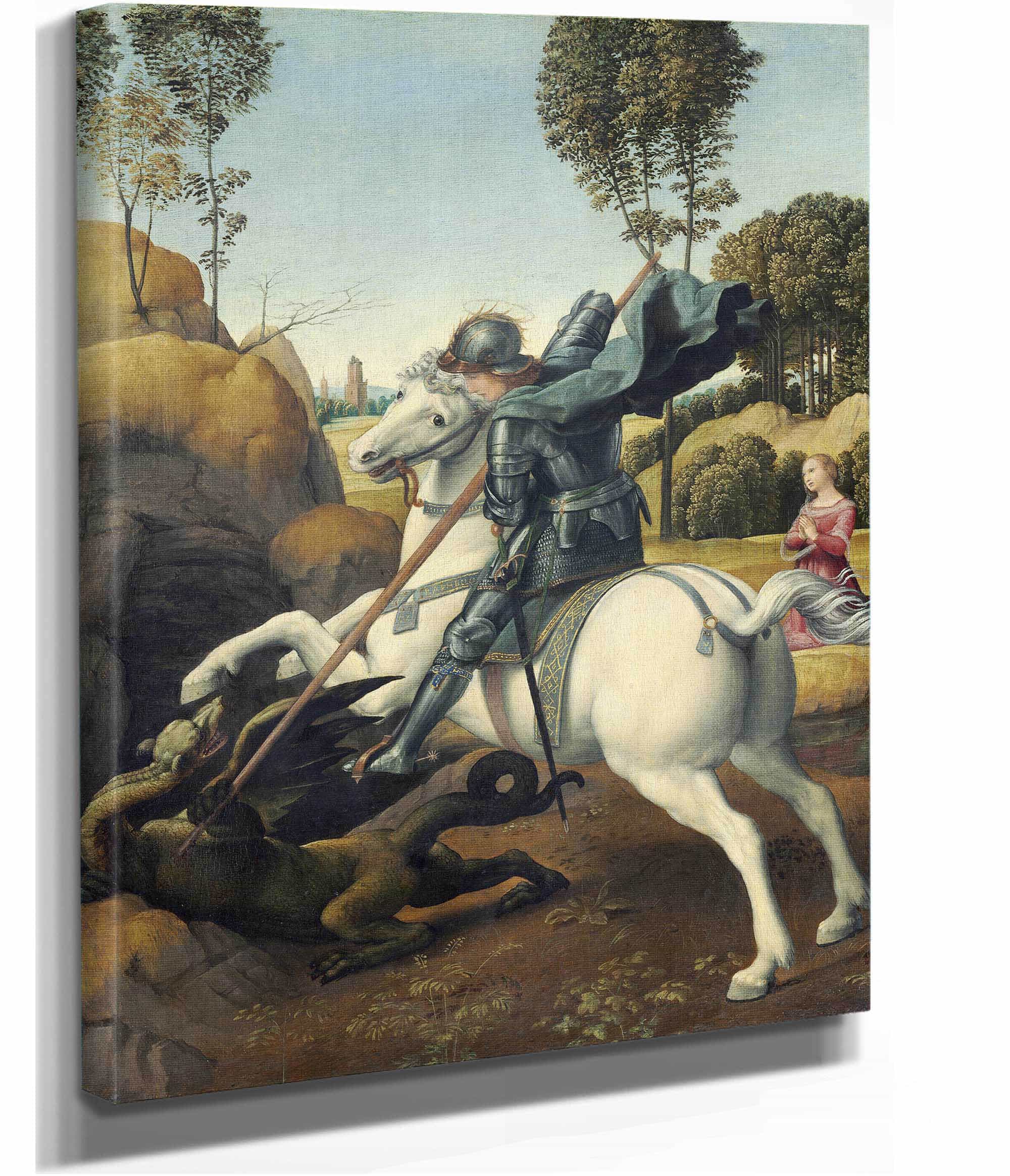 Saint George And The Dragon by Raphael