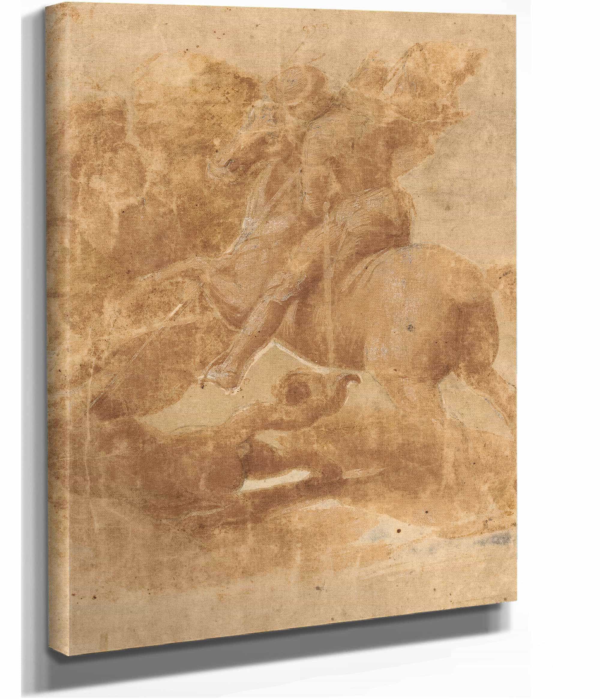 Saint George And The Dragon by Raphael