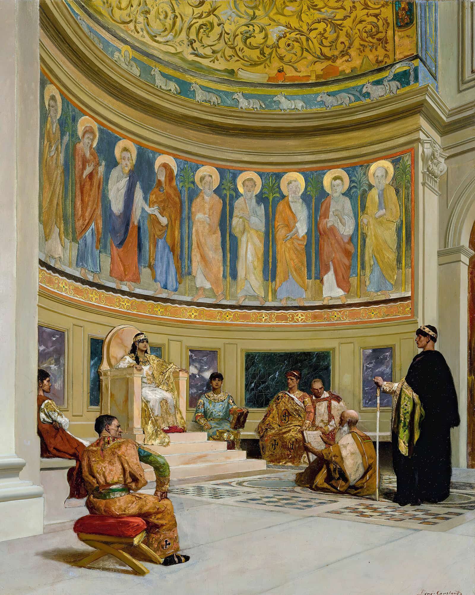 Saint John Chrysostom Exiled By The Empress Eudoxia by Jean Joseph Benjamin Constant