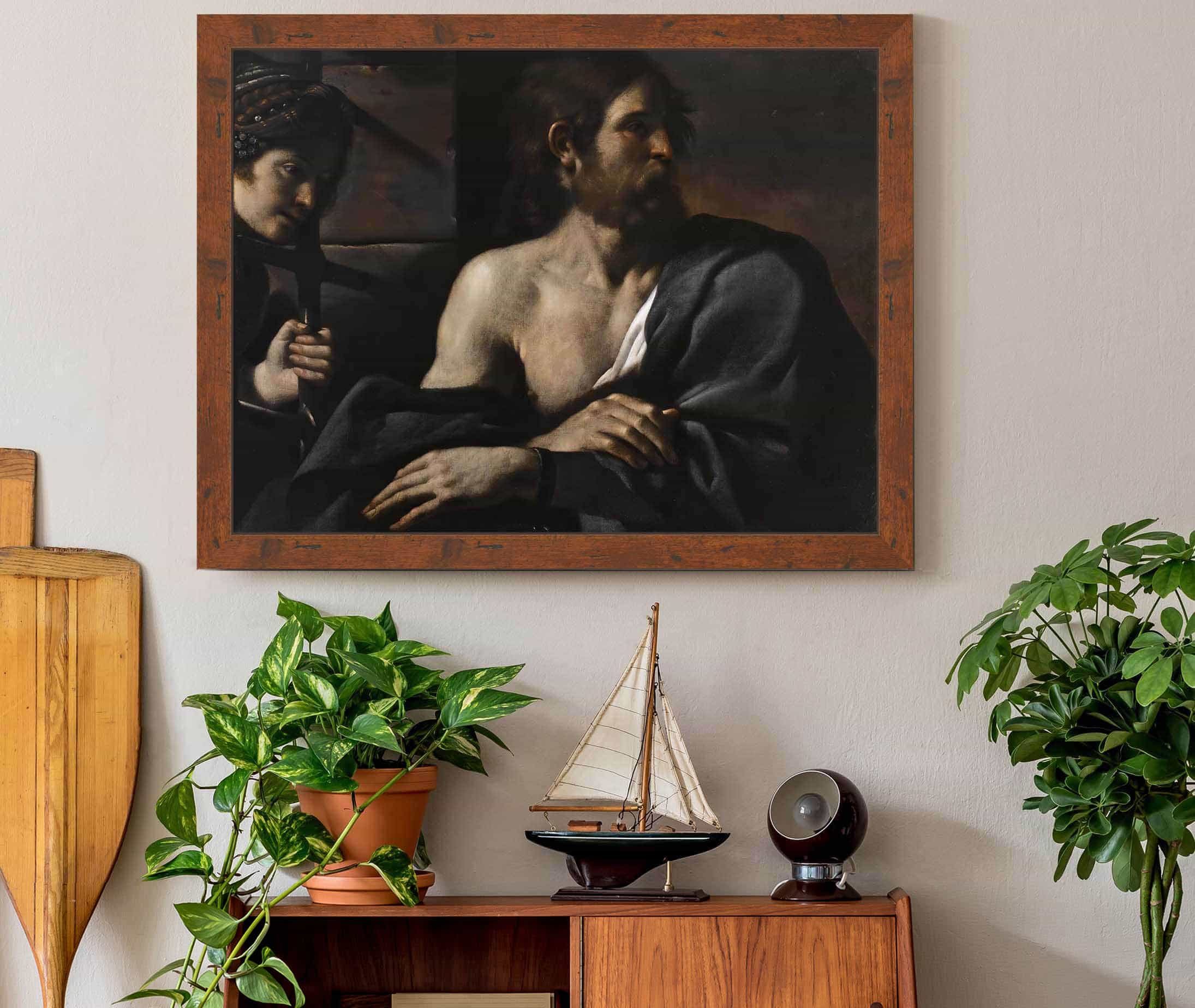 Saint John The Baptist In Prison Visited By Salome by Guercino