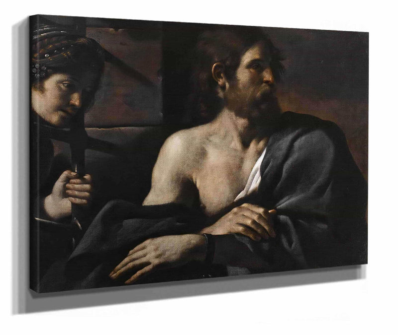 Saint John The Baptist In Prison Visited By Salome by Guercino