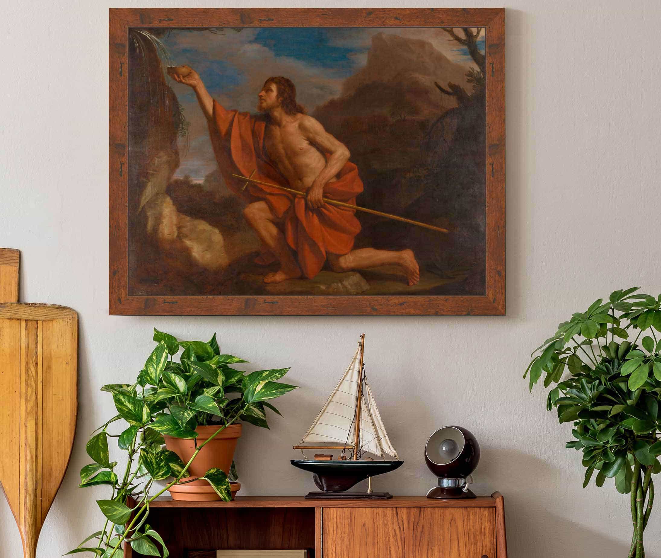 Saint John The Baptist In The Wilderness by Guercino