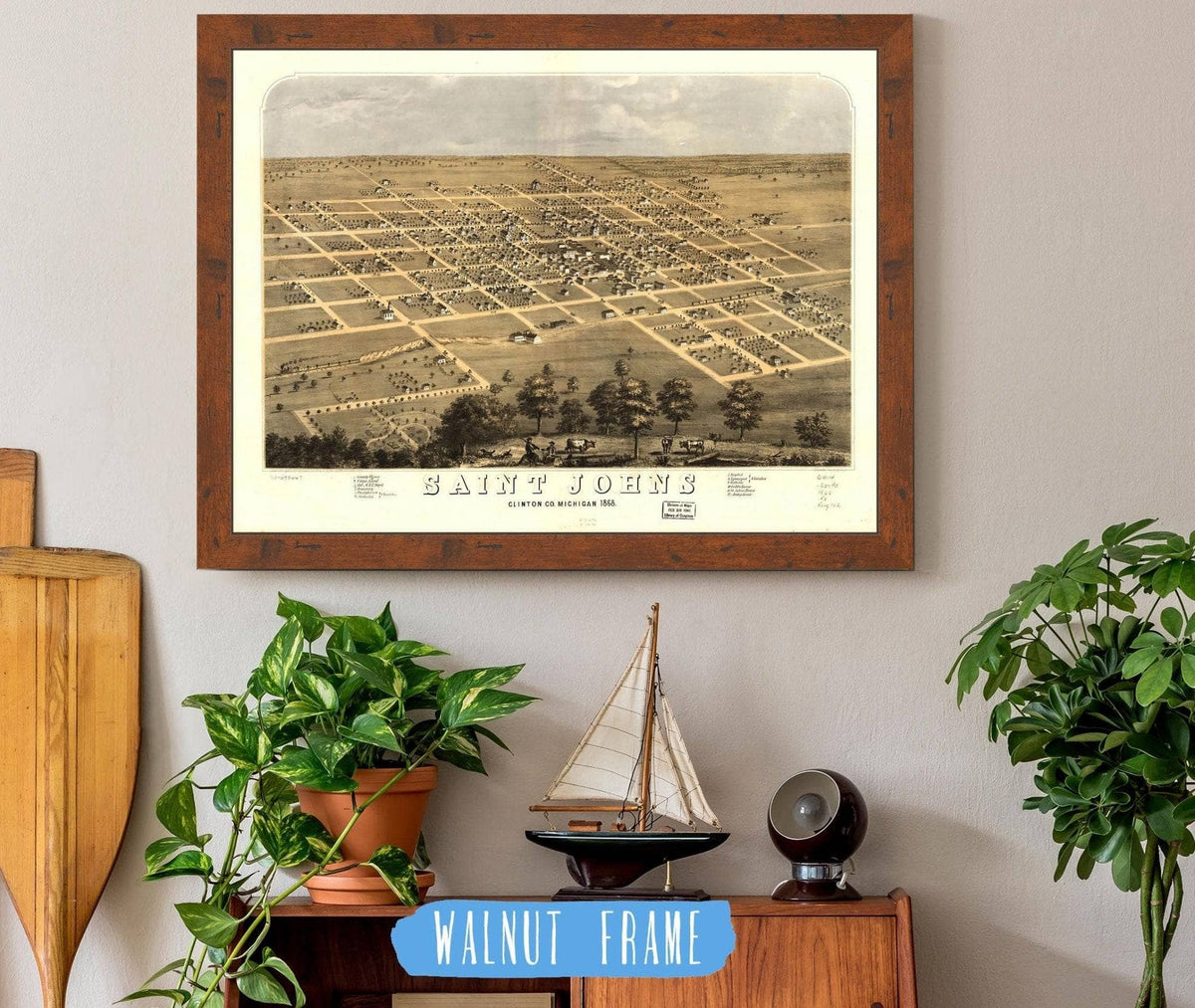 Saint Johns Clinton Co Michigan 1868 State of Michigan