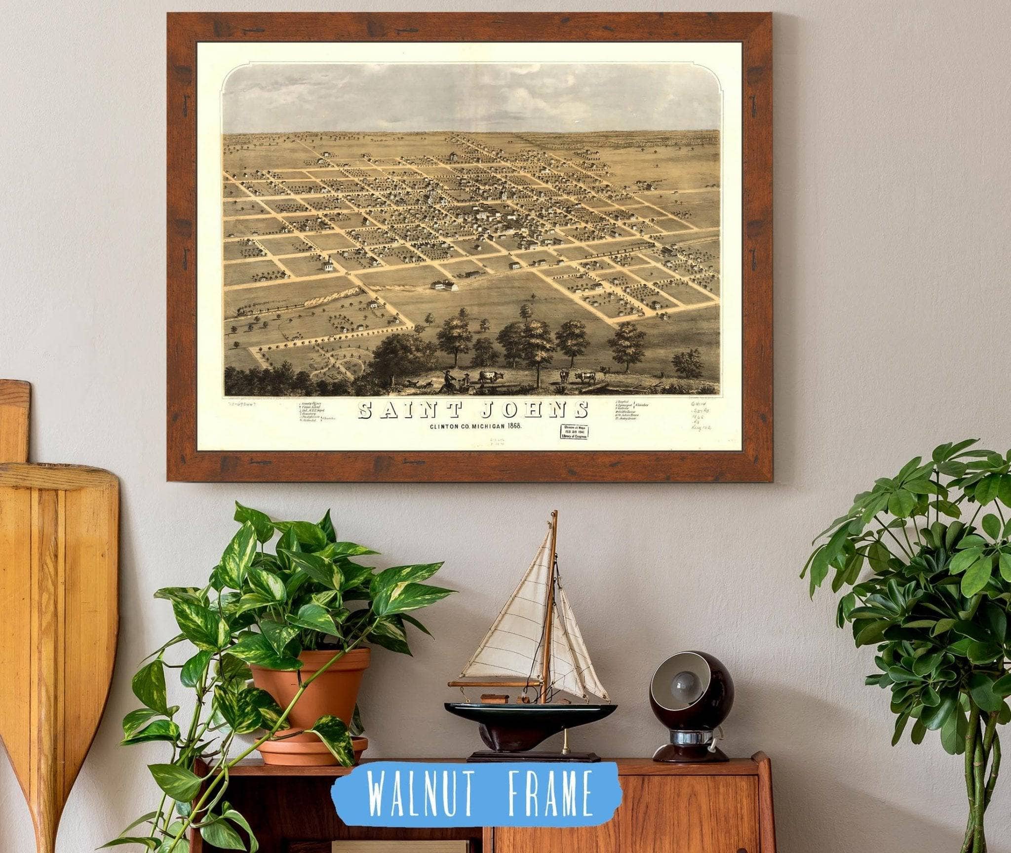 Saint Johns Clinton Co Michigan 1868 State of Michigan