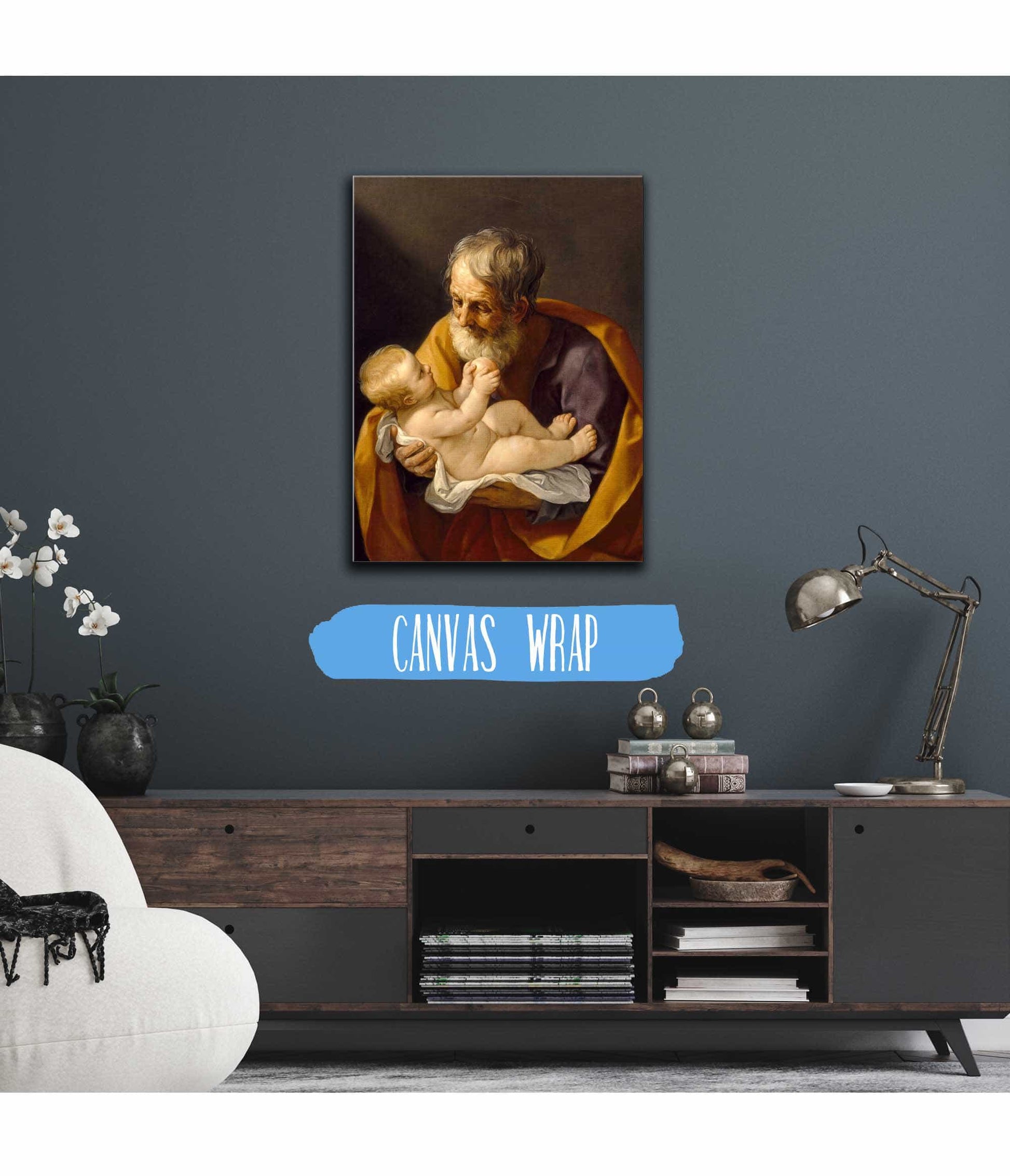Saint Joseph And The Christ Child by Guido Reni