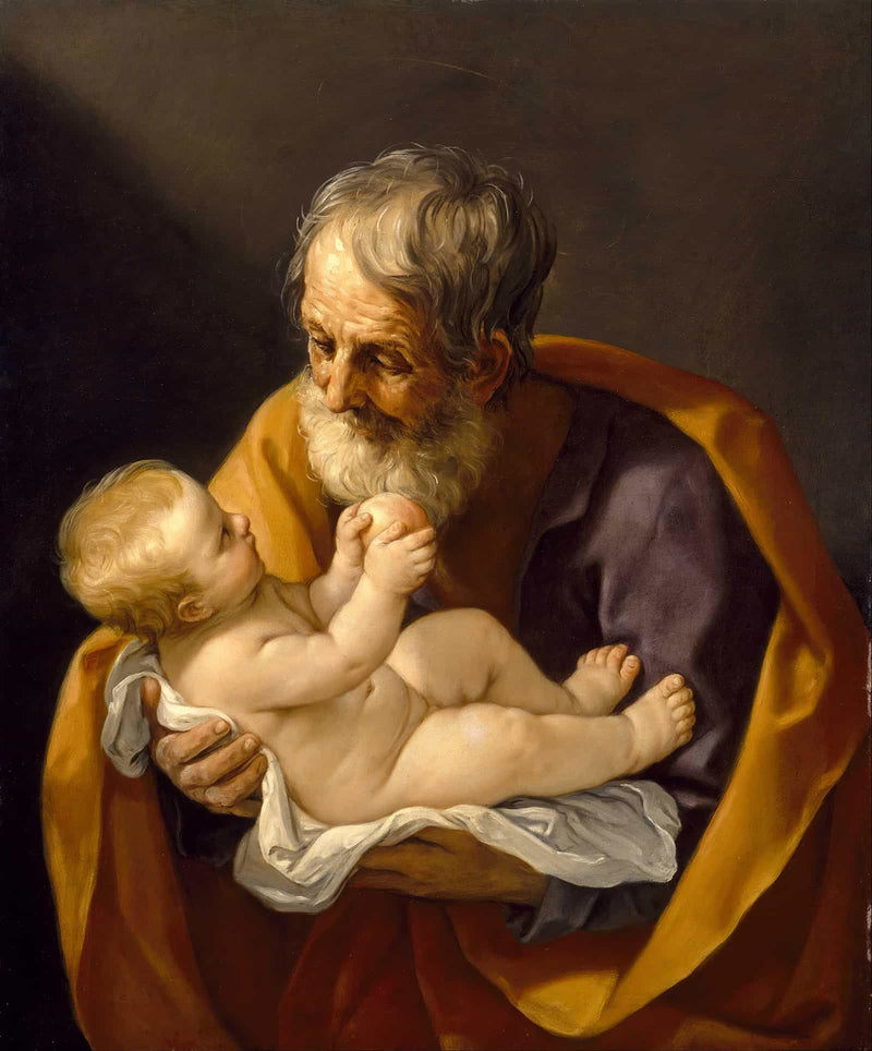 Saint Joseph And The Christ Child by Guido Reni
