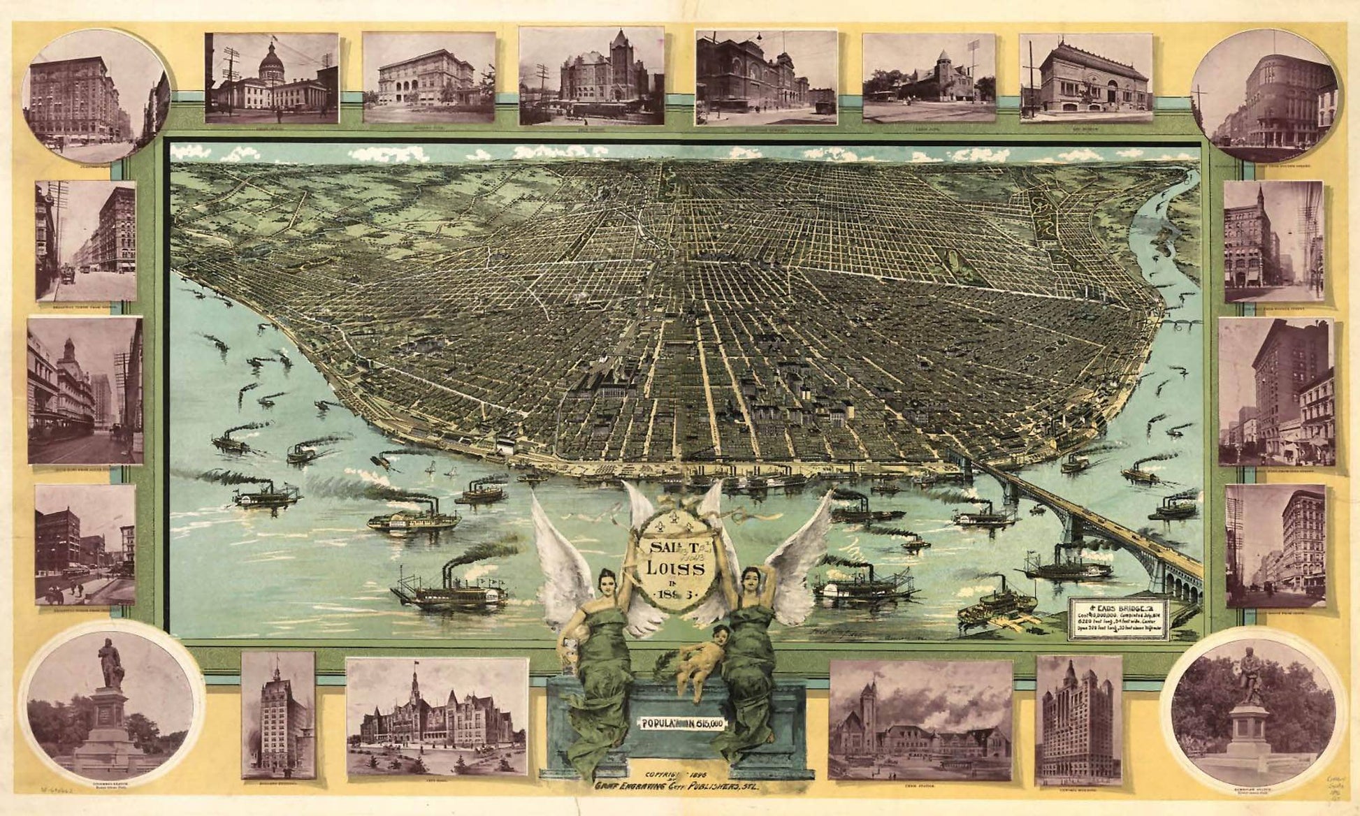Saint Louis In 1896  State Of Missourri