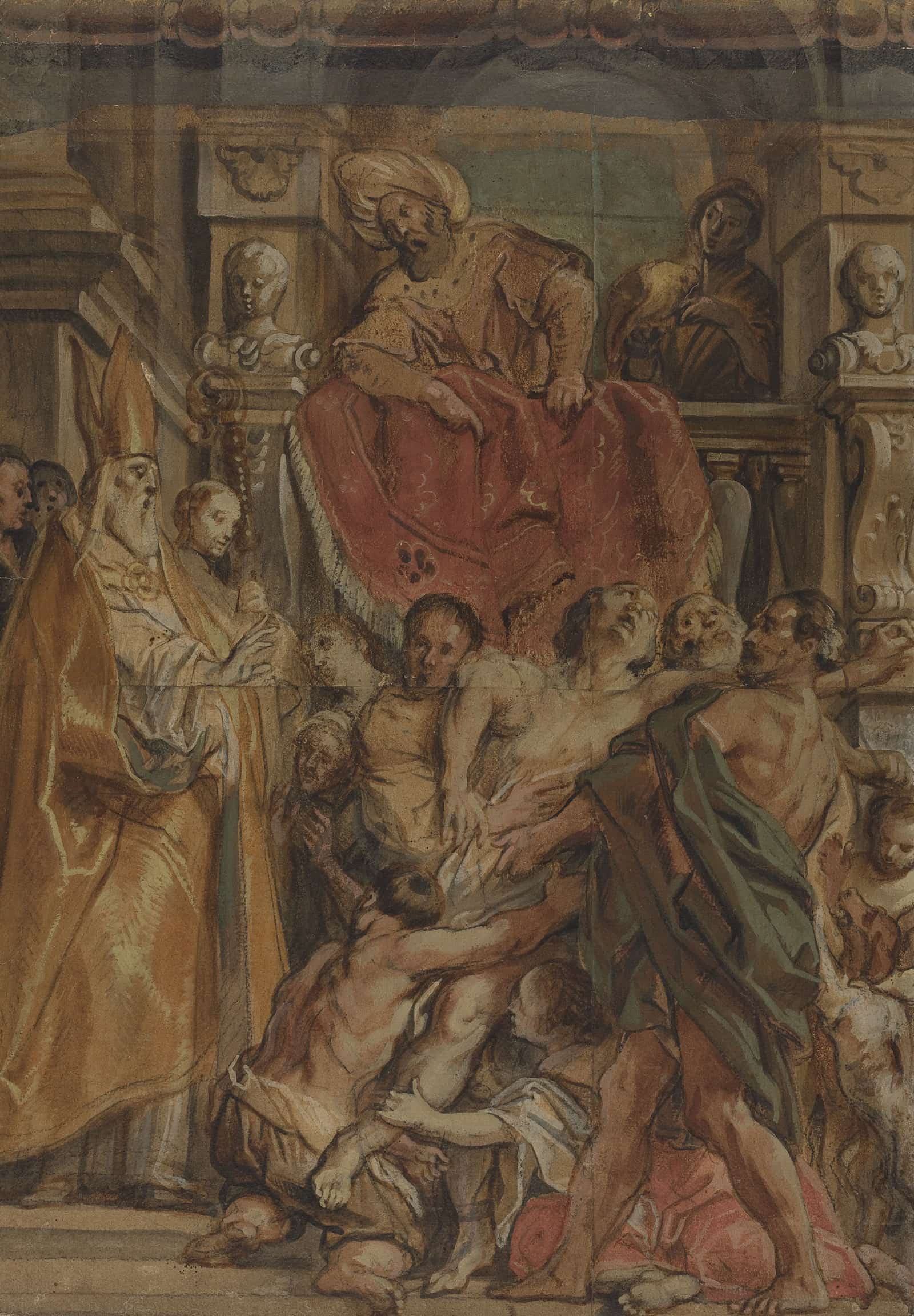 Saint Martin Of Tours Healing The Servant Of Tetrodius by Jacob Jordaens