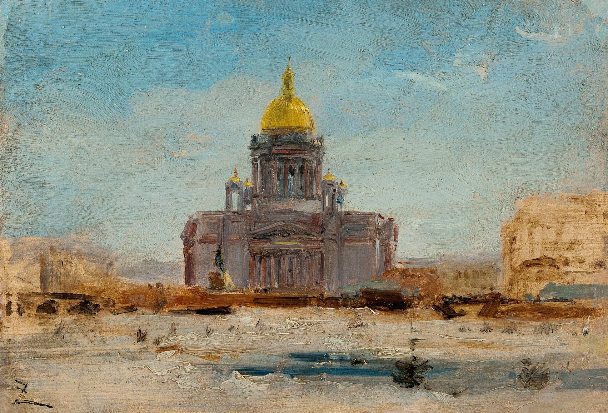 Saint Petersbourg Saint Isaac by Felix Ziem