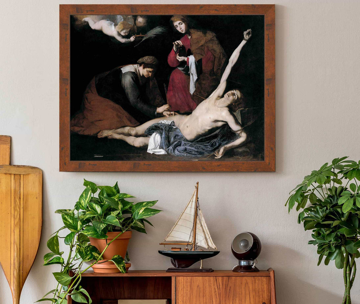 Saint Sebastian Tended By The Holy Women by Jusepe De Ribera