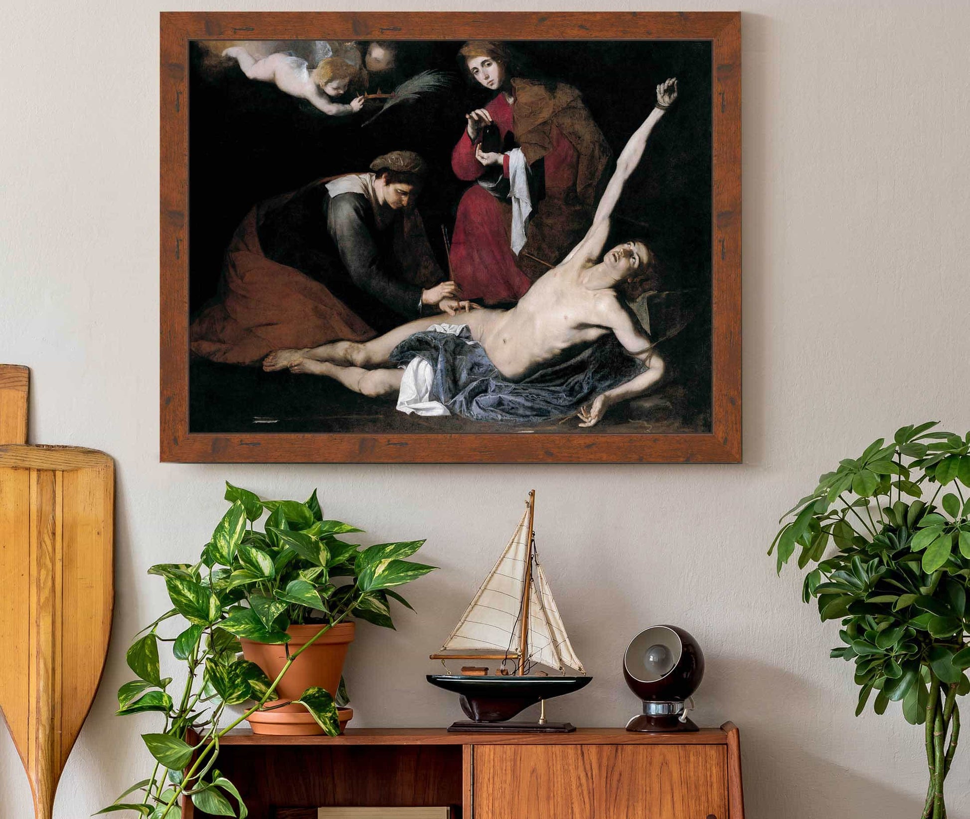 Saint Sebastian Tended By The Holy Women by Jusepe De Ribera