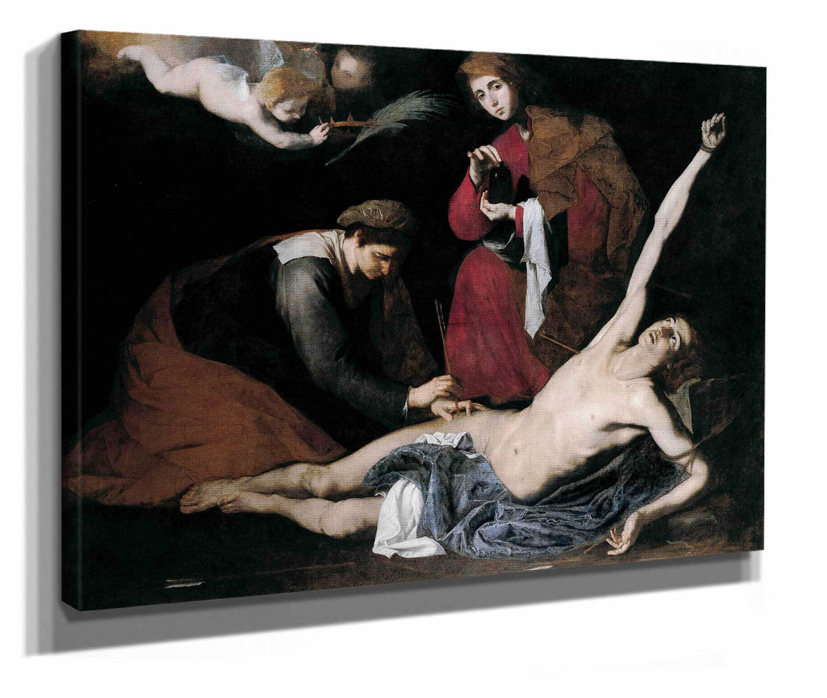 Saint Sebastian Tended By The Holy Women by Jusepe De Ribera