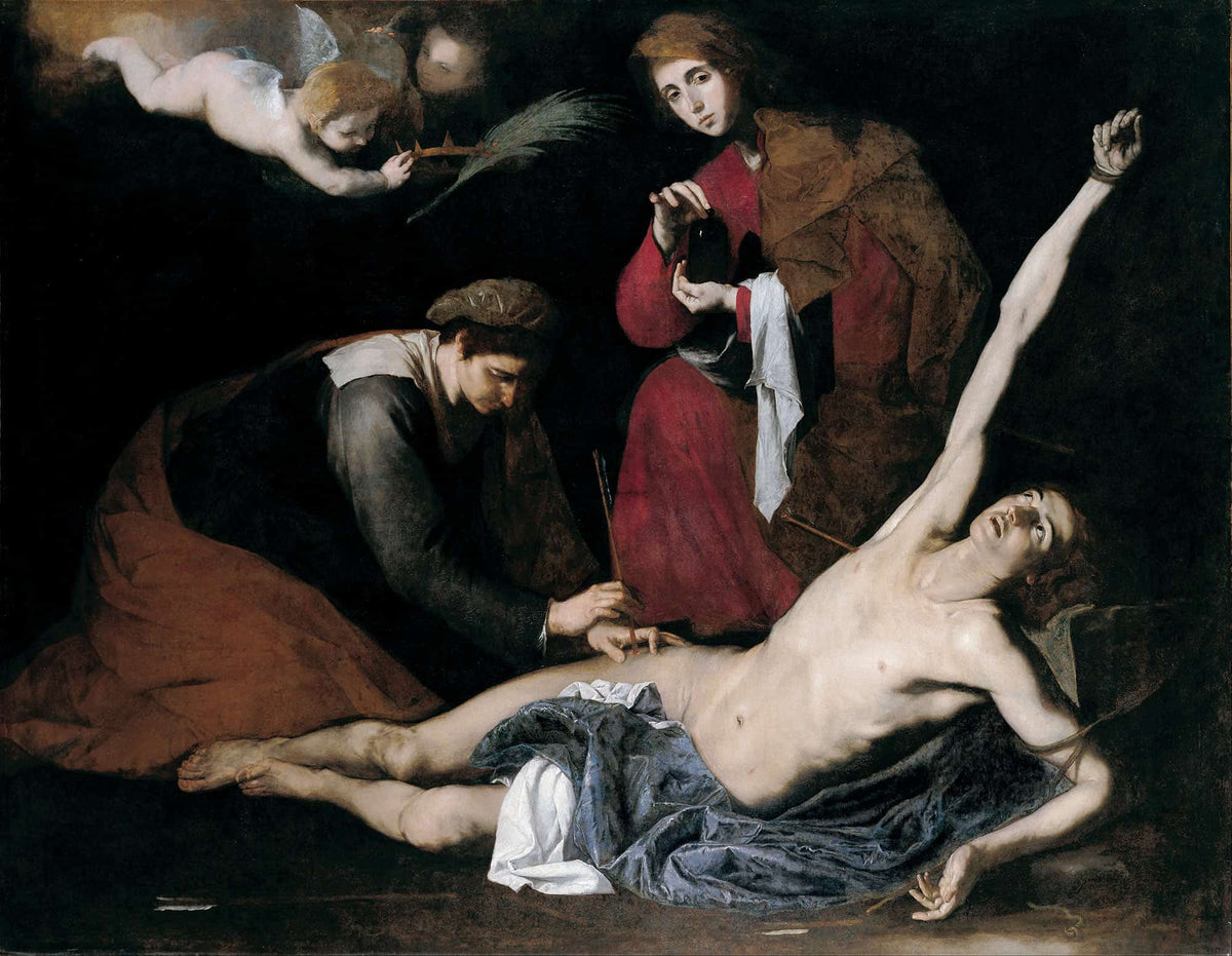 Saint Sebastian Tended By The Holy Women by Jusepe De Ribera