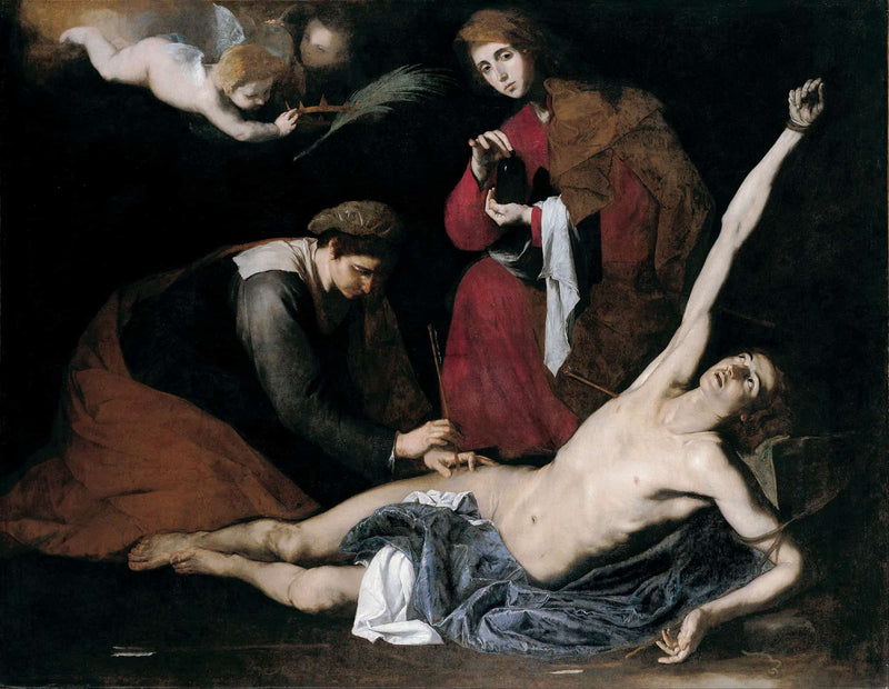 Saint Sebastian Tended By The Holy Women by Jusepe De Ribera