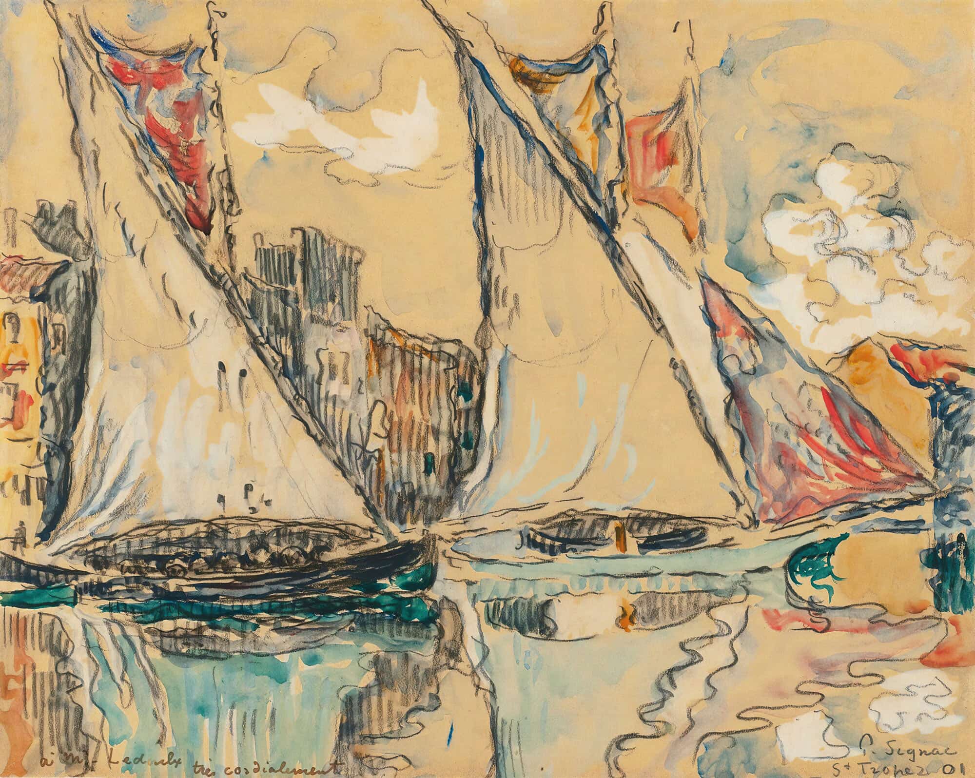 Saint Tropez Voiles Au Sec by Paul Signac