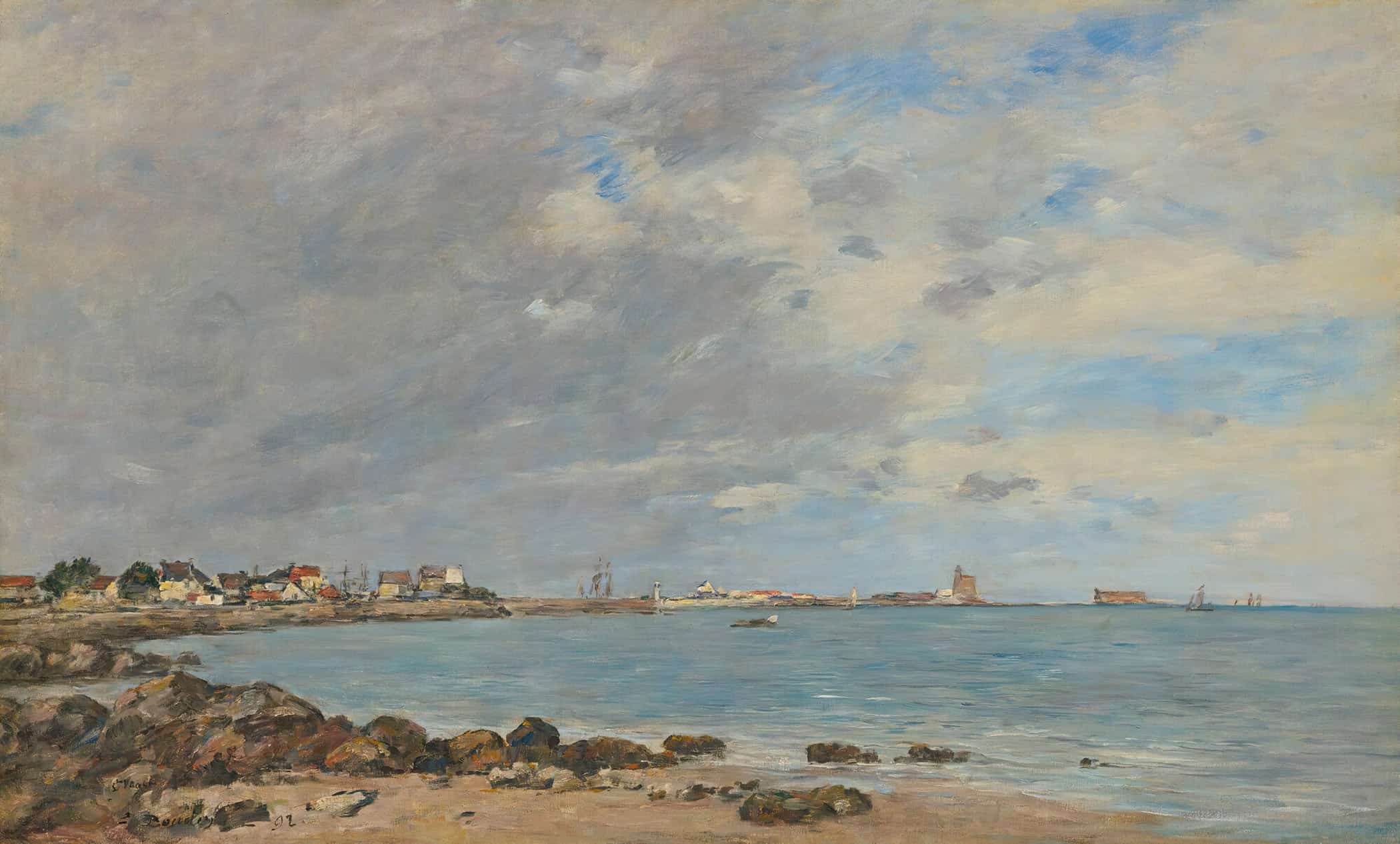 Saint Vaast La Hougue La Baie by Eugene Boudin