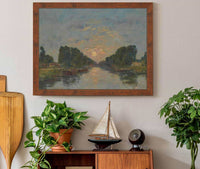 Saint Valery Sur Somme Effet De Lune Sur Le Canal by Eugene Boudin