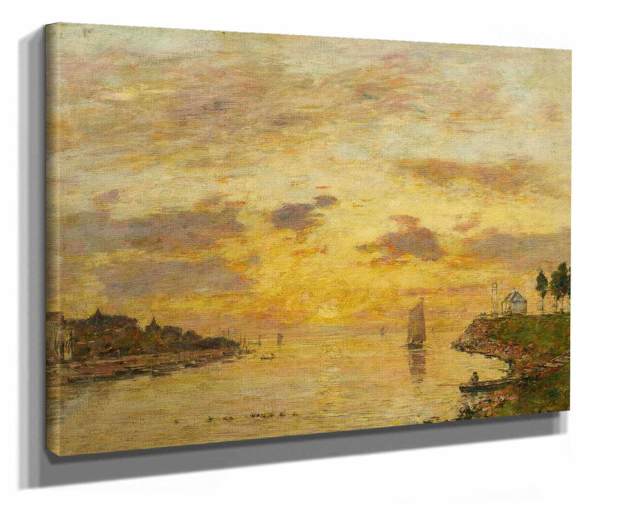 Saint Valery Sur Somme Lembouchure De La Somme by Eugene Boudin