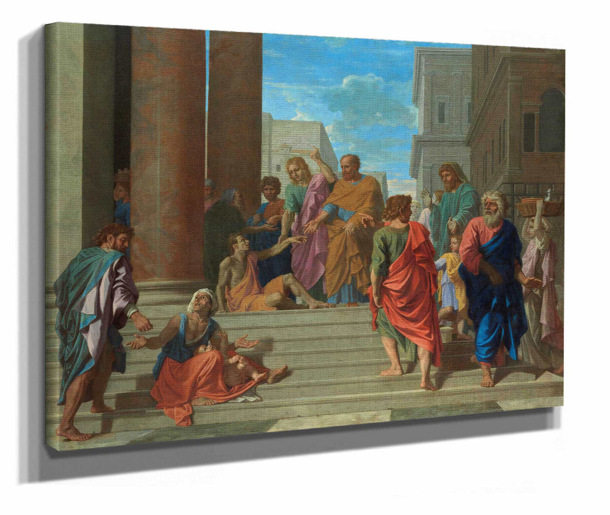 Saints Peter And John Healing The Lame Man by Nicolas Poussin
