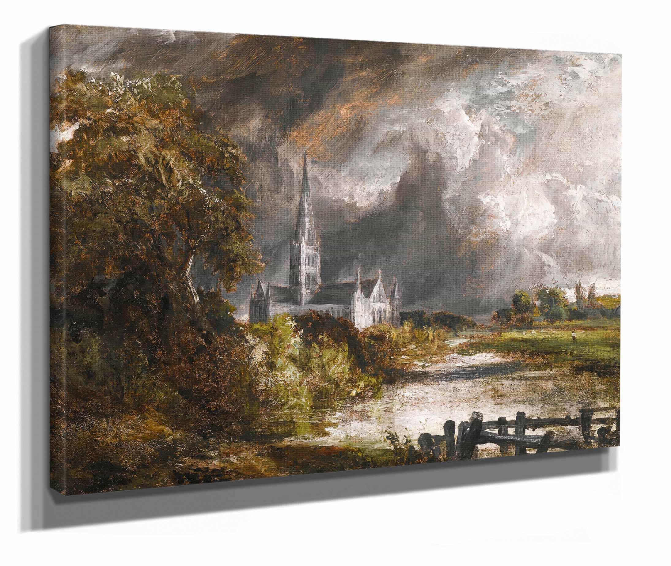 Salisbury Cathedral From The Meadows by John Constable