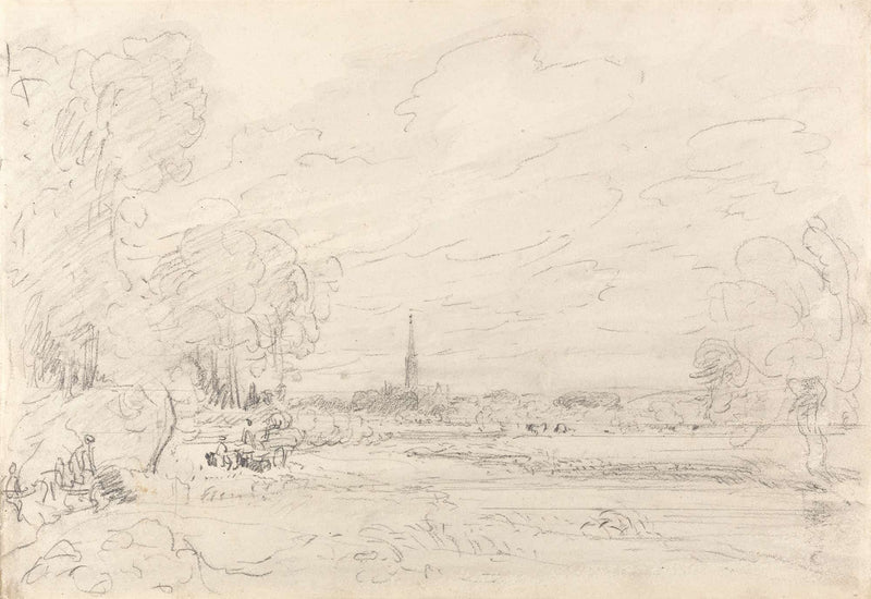 Salisbury Cathedral From The Meadows by John Constable