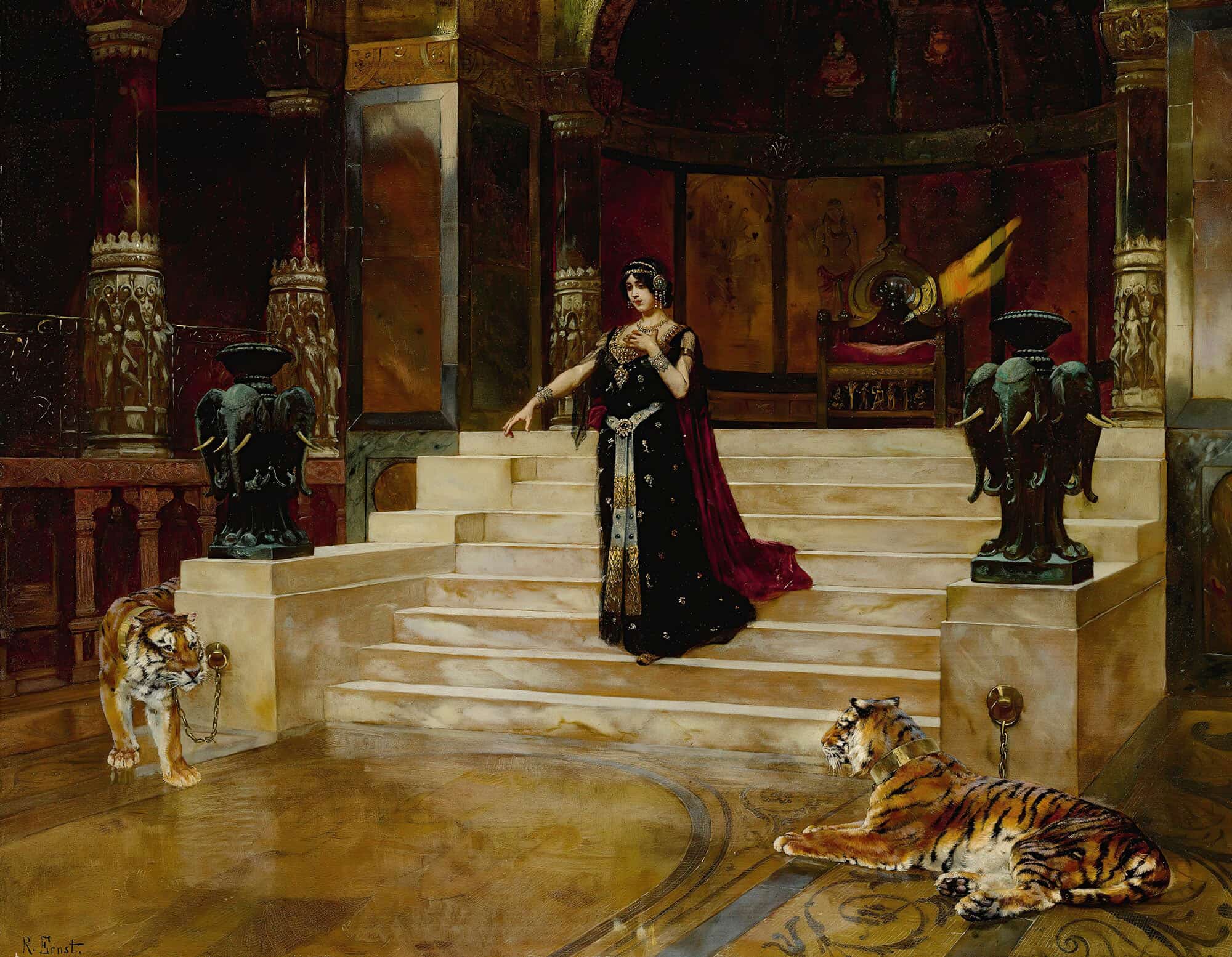 Salome And The Tigers by Rudolf Ernst