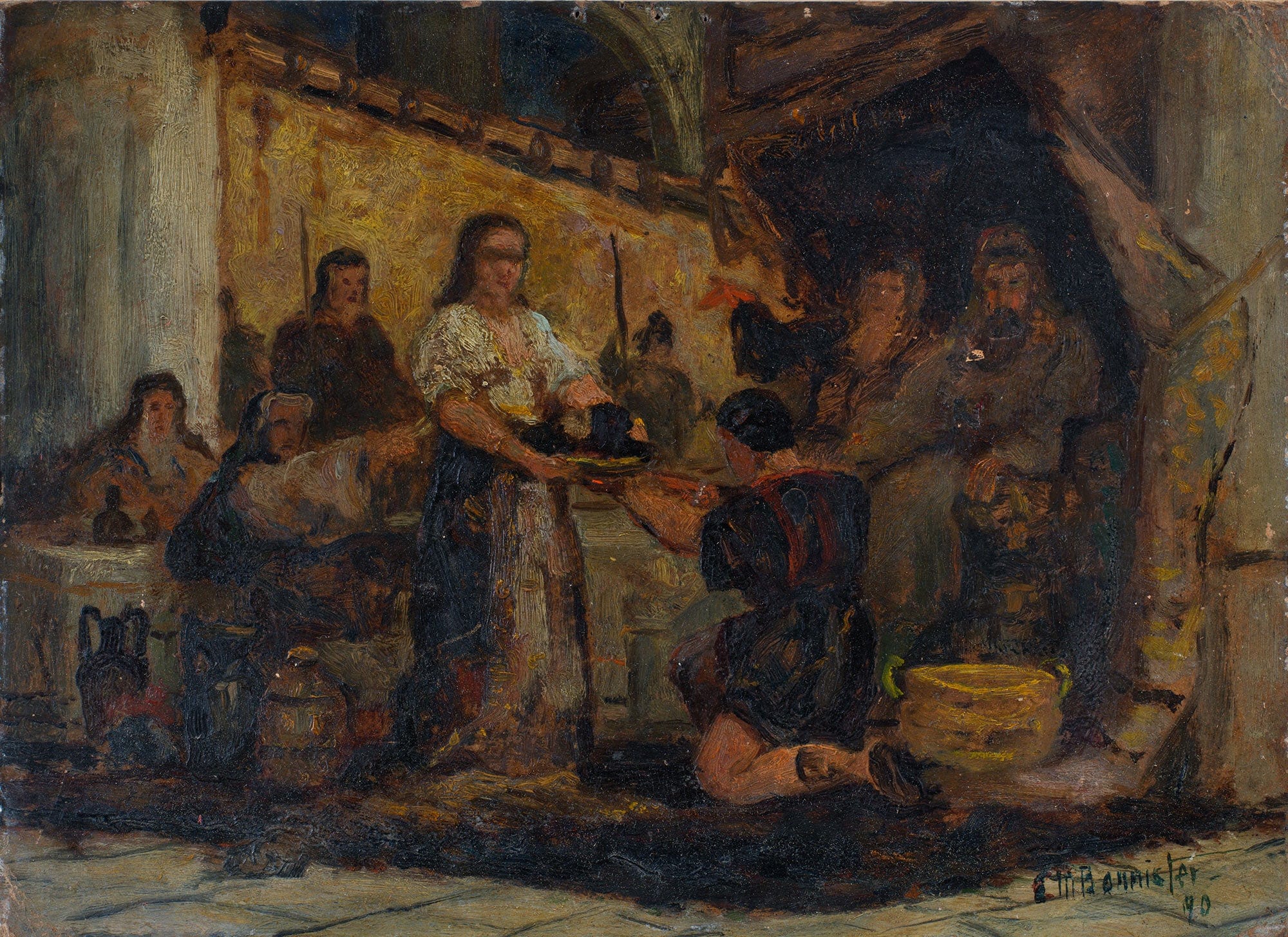 Salome Receiving The Head Of John The Baptist by Edward Mitchell Bannister
