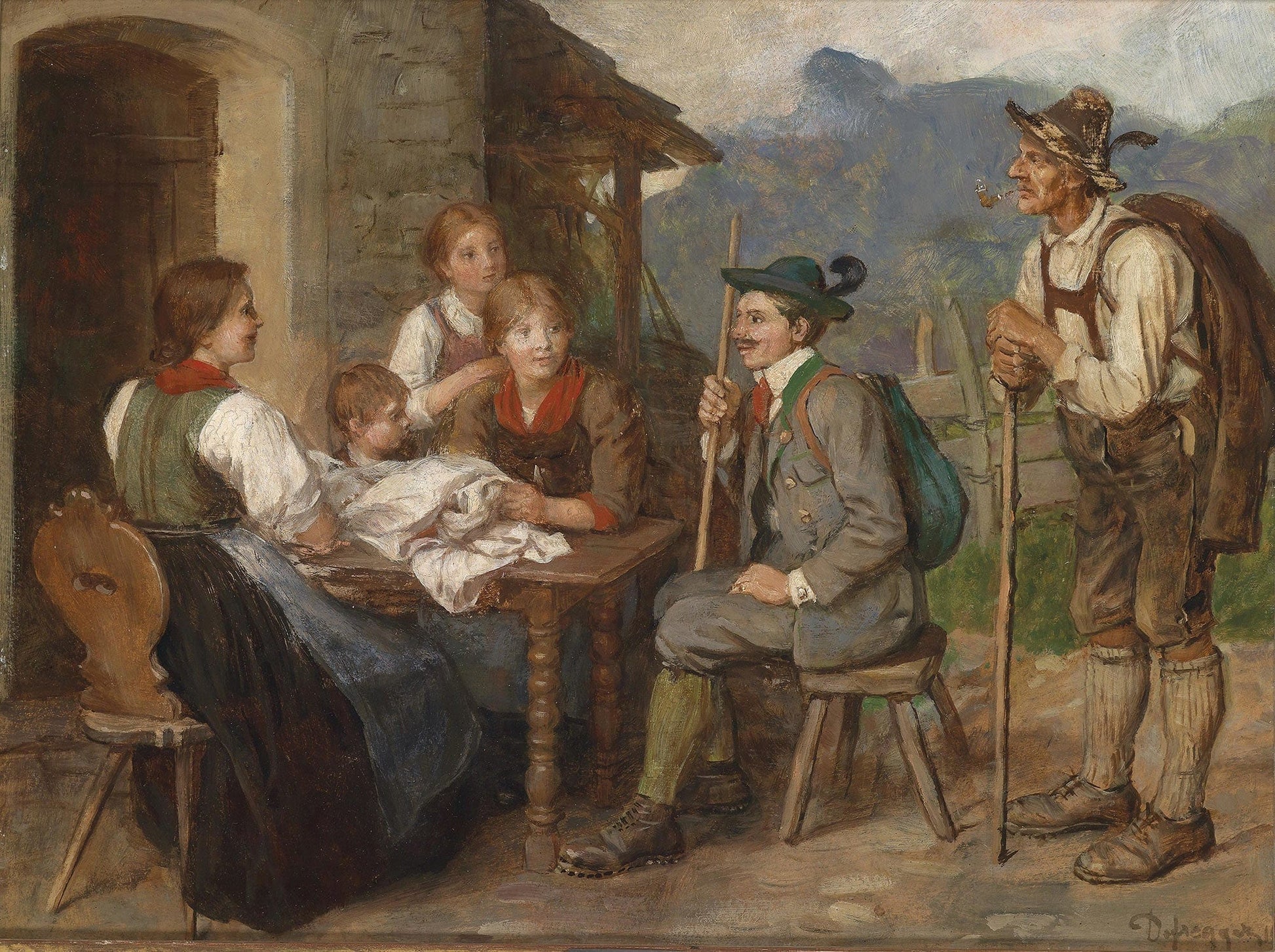 Salon Tiroler by Franz Von Defregger