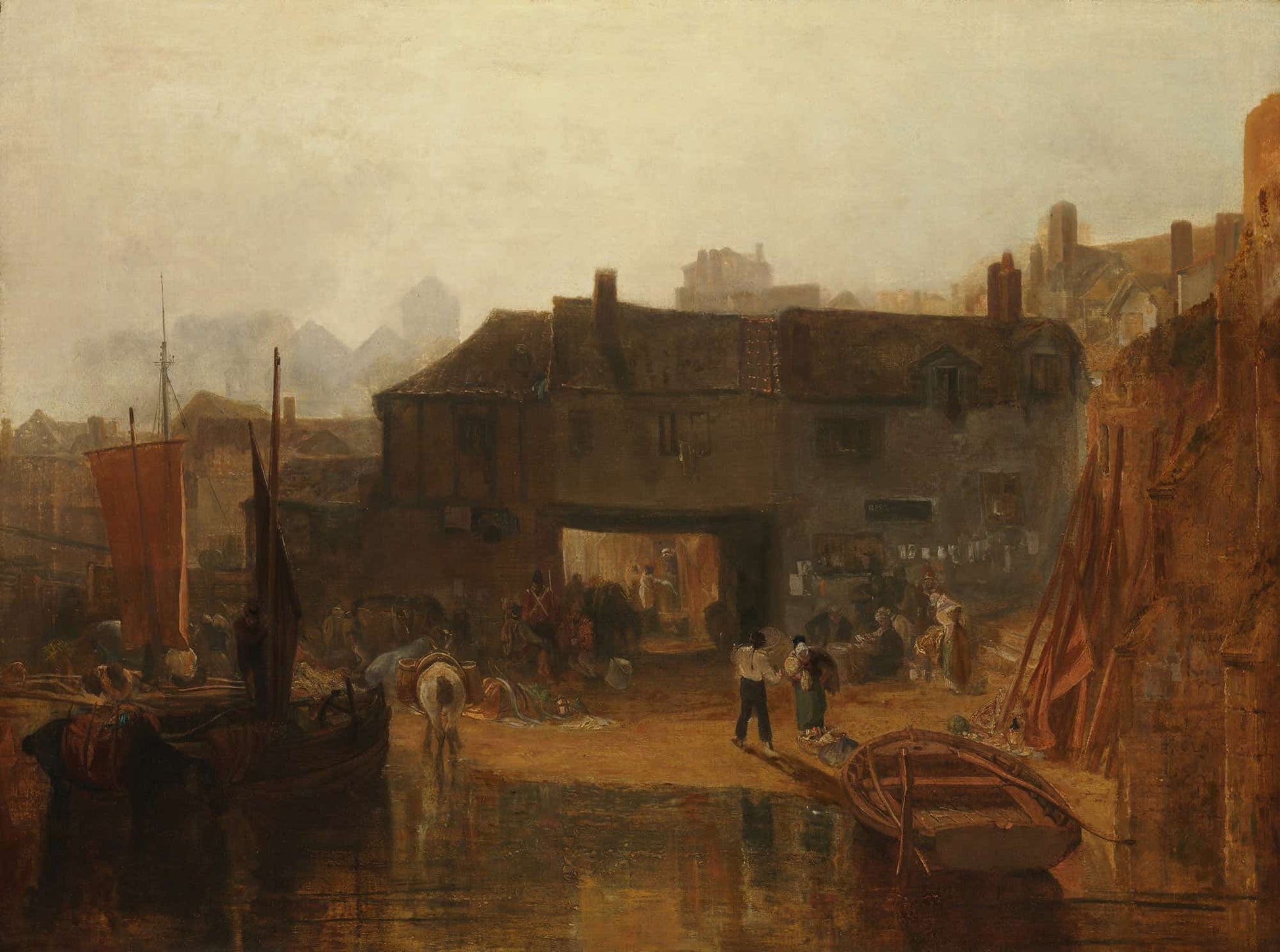 Saltash With The Water Ferry Cornwall by Joseph Mallord William Turner