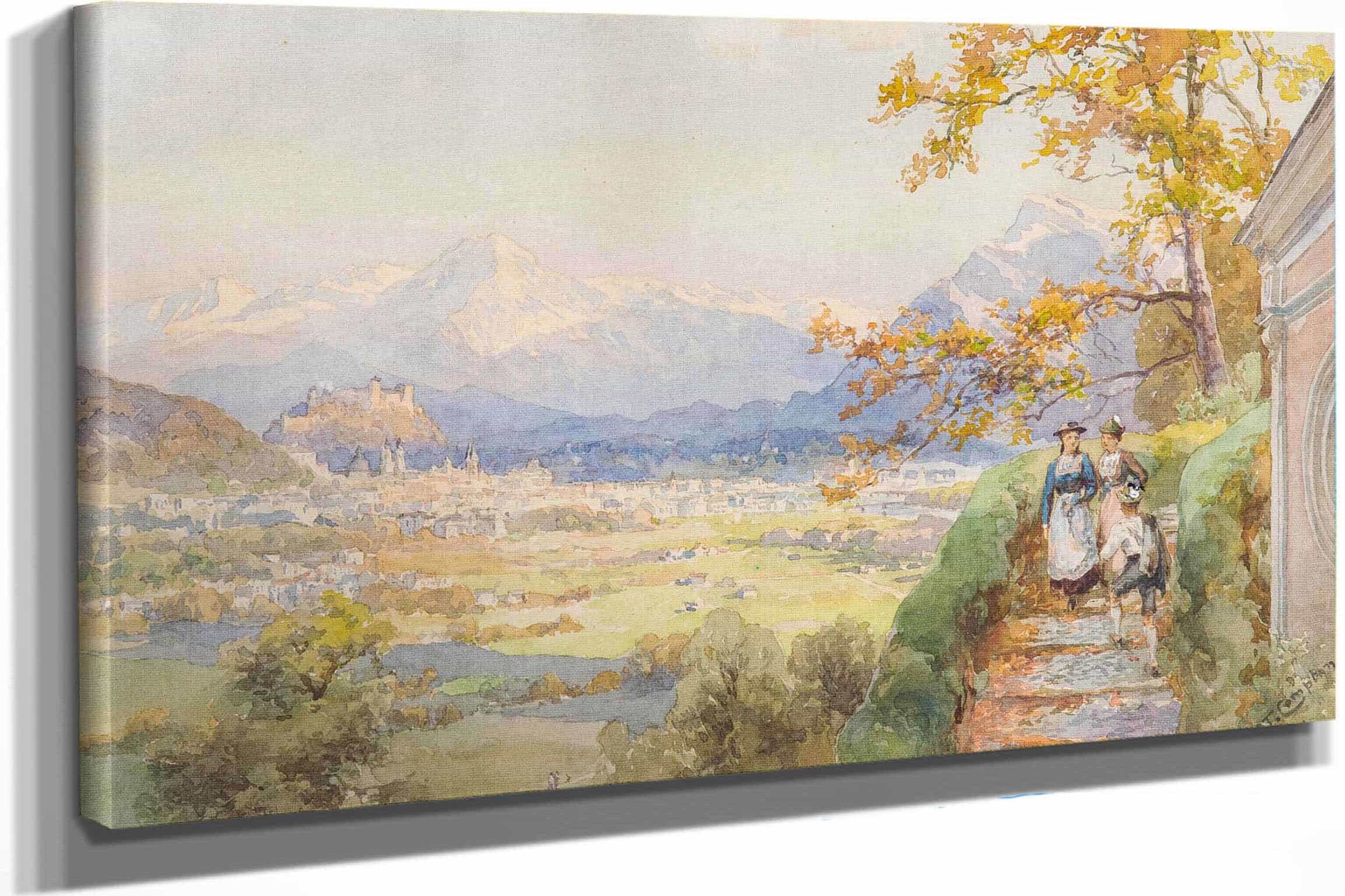 Salzburg Von Maria Plain by Edward Theodore Compton