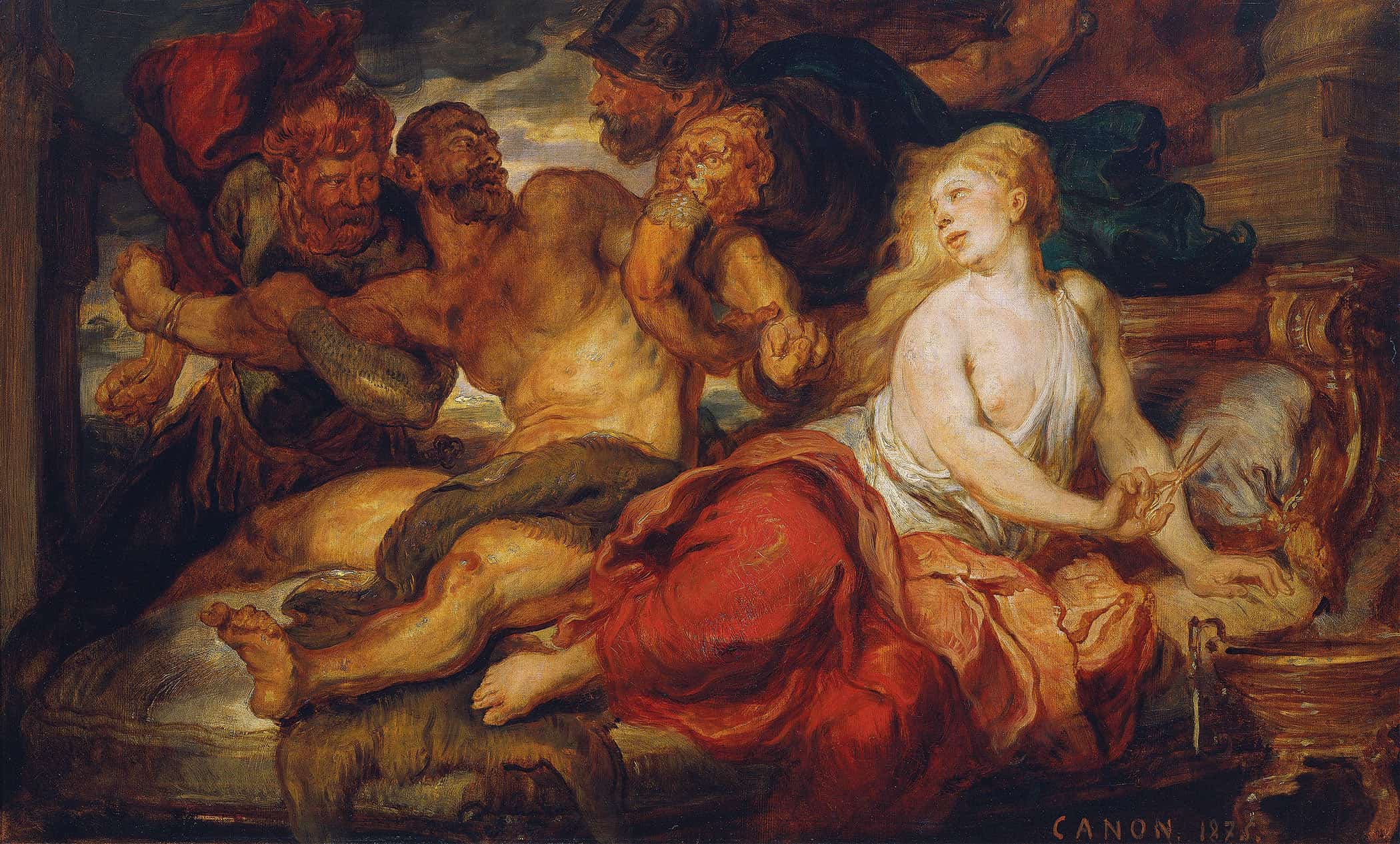 Samson And Delila by Hans Canon