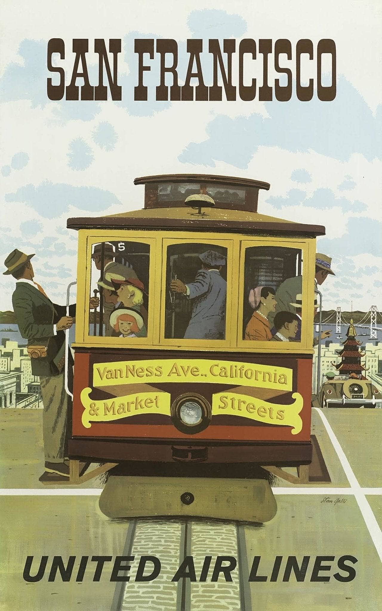 San Francisco Cable Car United Air Lines
