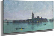 San Giorgio Maggiore From The Lagoon By Moonlight Venice by James Jebusa Shannon