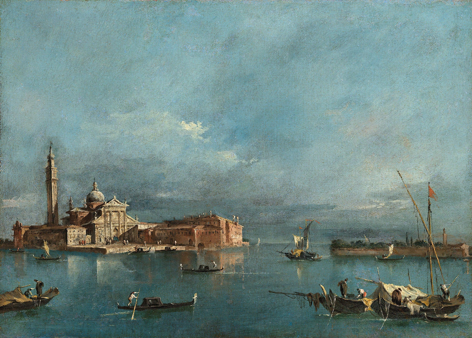 San Giorgio Maggiore With The Punta Del Giudecca by Francesco Guardi