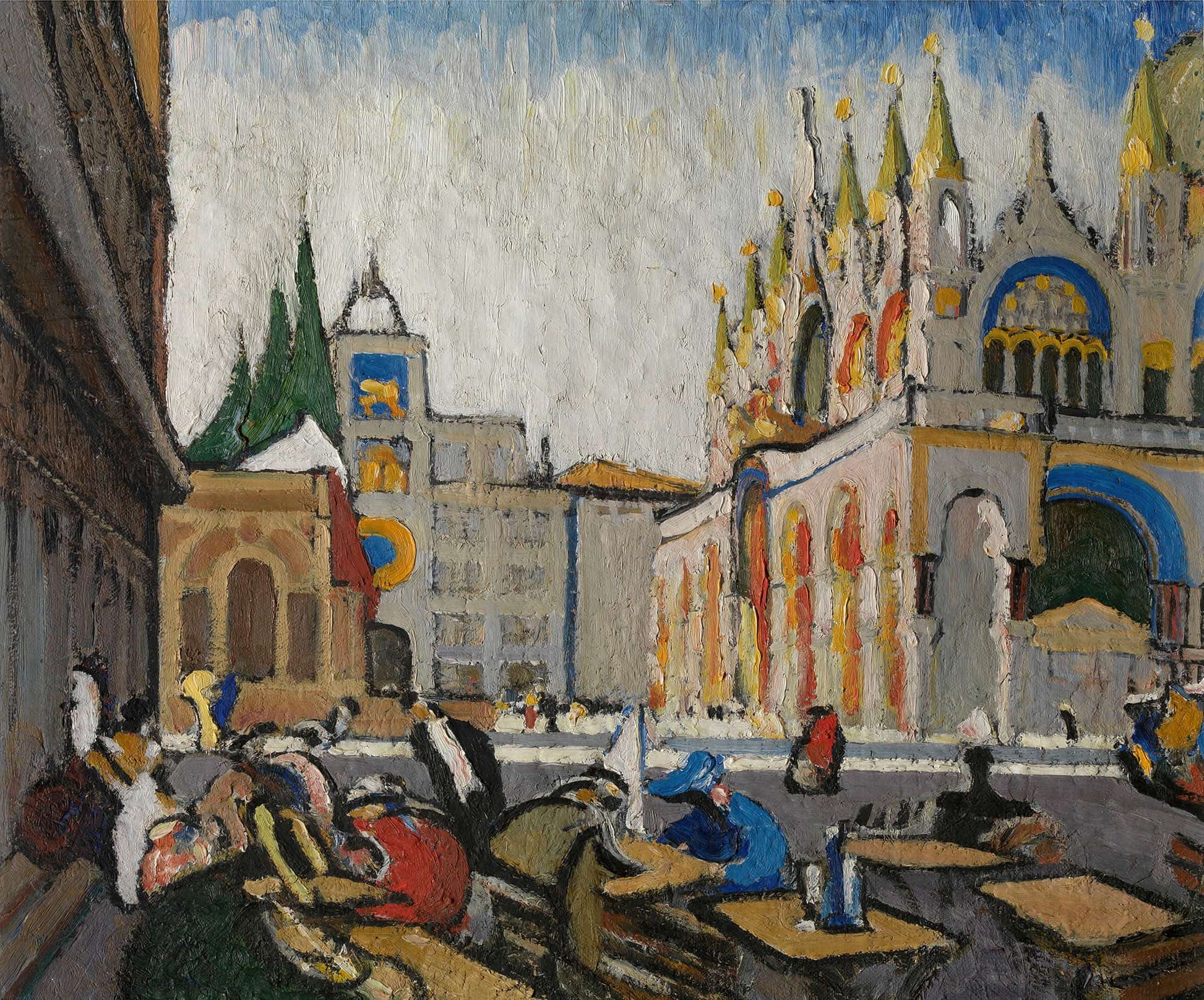 San Marco From The Piazetta by Jules Schmalzigaug