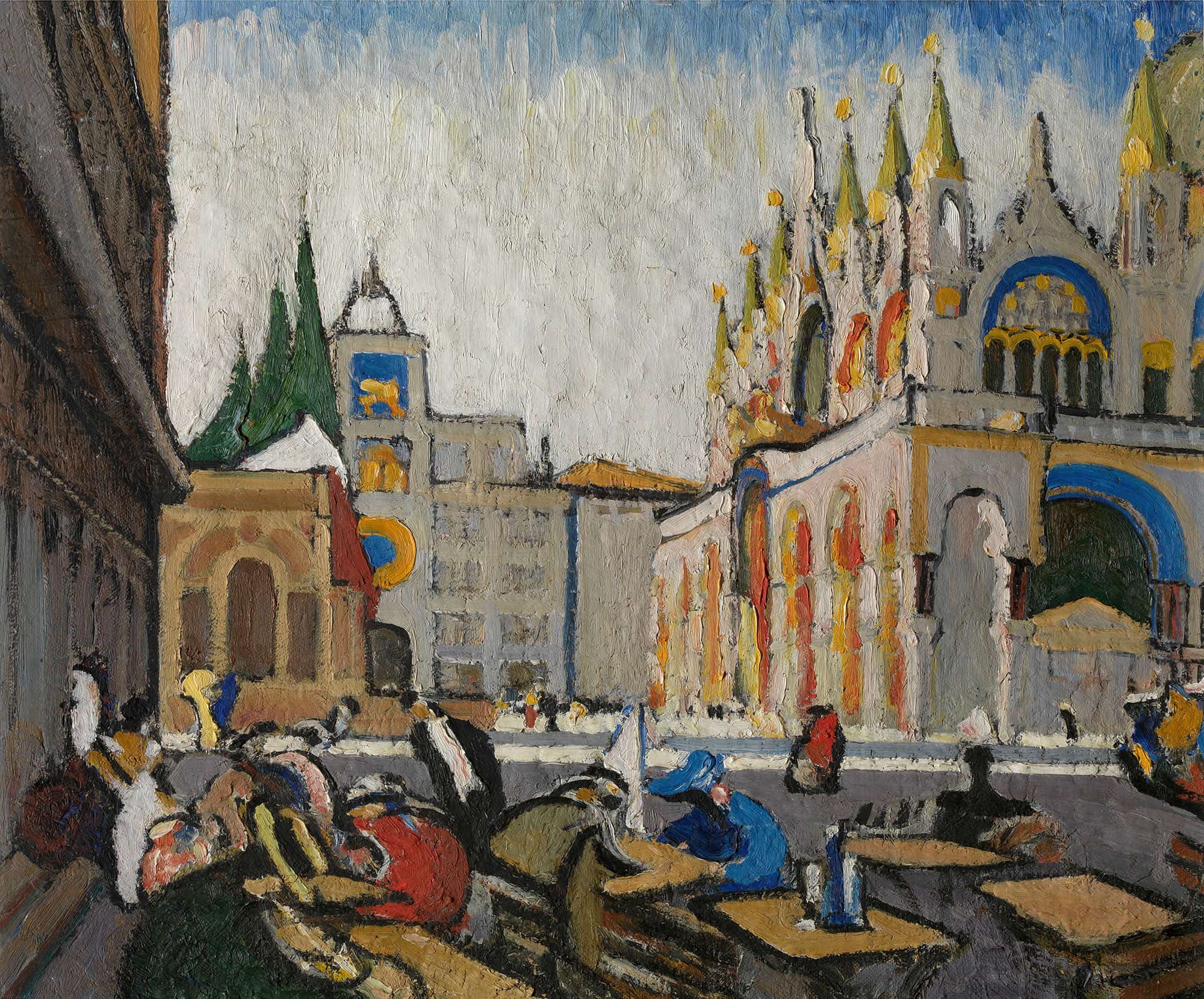 San Marco From The Piazetta by Jules Schmalzigaug