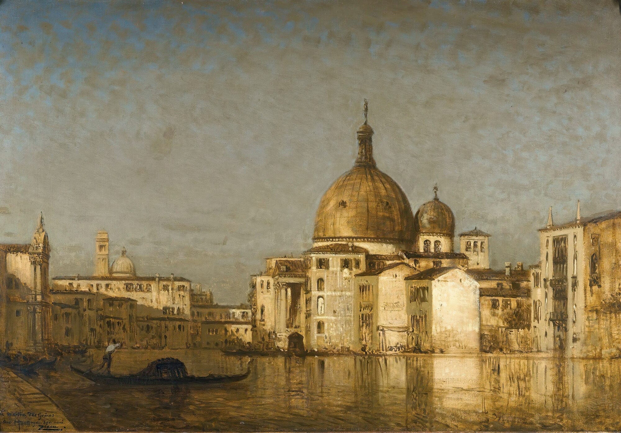 San Simeone Piccolo Au Dela Du Grand Canal Venis by Felix Ziem