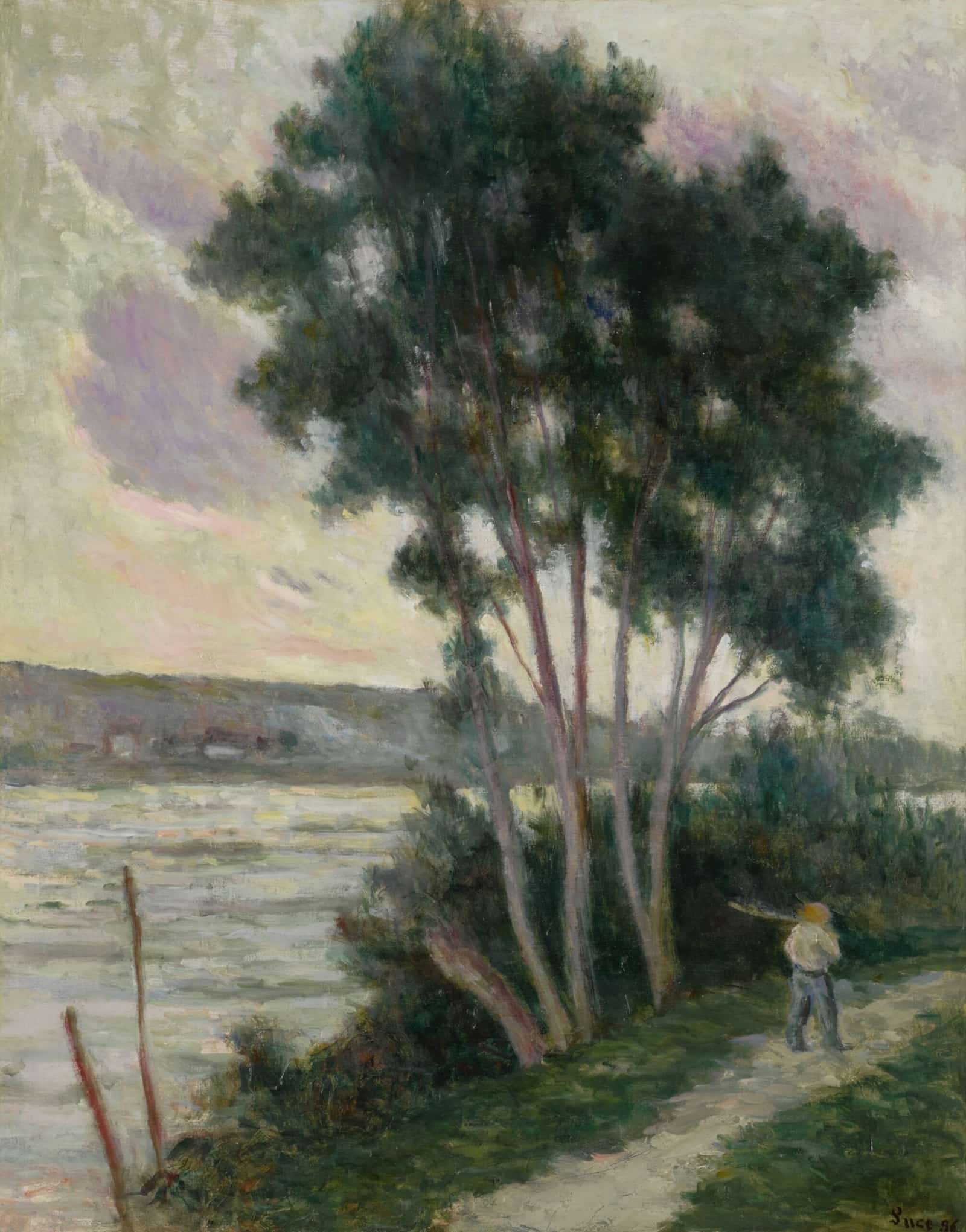 Sandrecourt Le Chemin Au Bord De La Riviere by Maximilien Luce