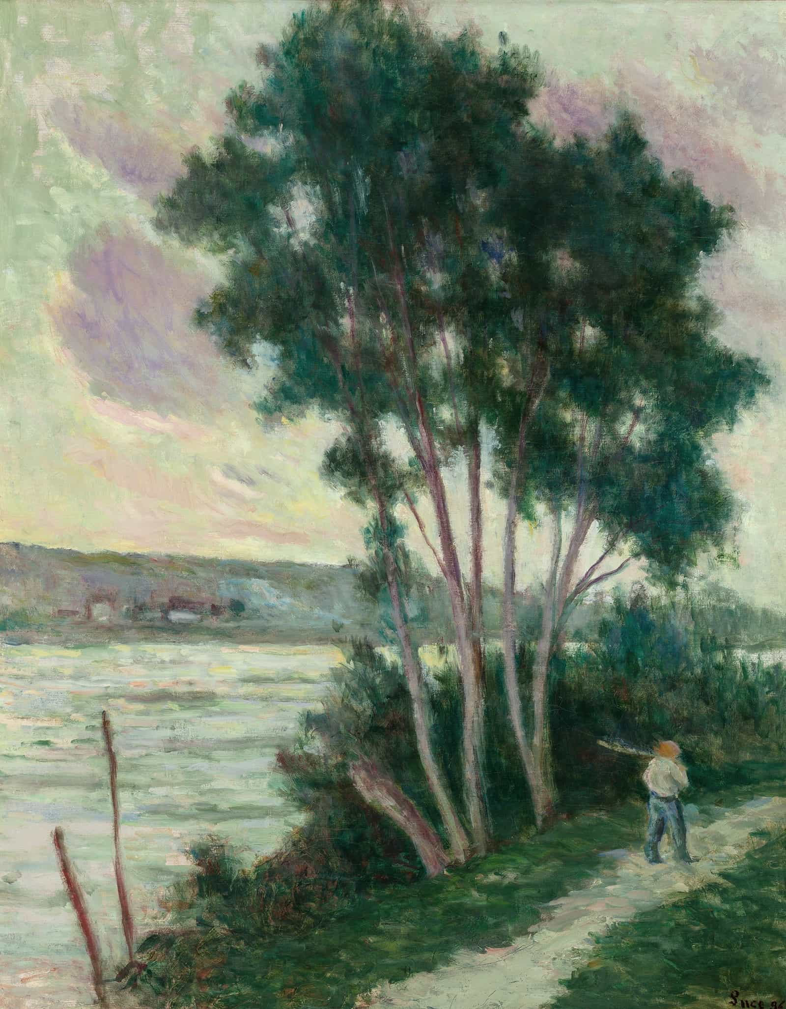 Sandrecourt Le Chemin Au Bord De La Riviere by Maximilien Luce