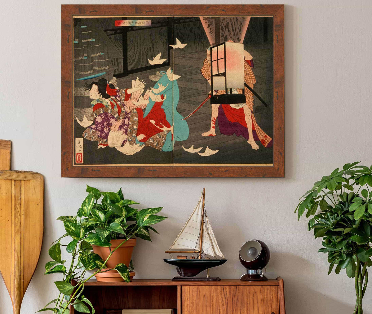 Sano Jirozaemon Murdering A Courtesan by Tsukioka Yoshitoshi