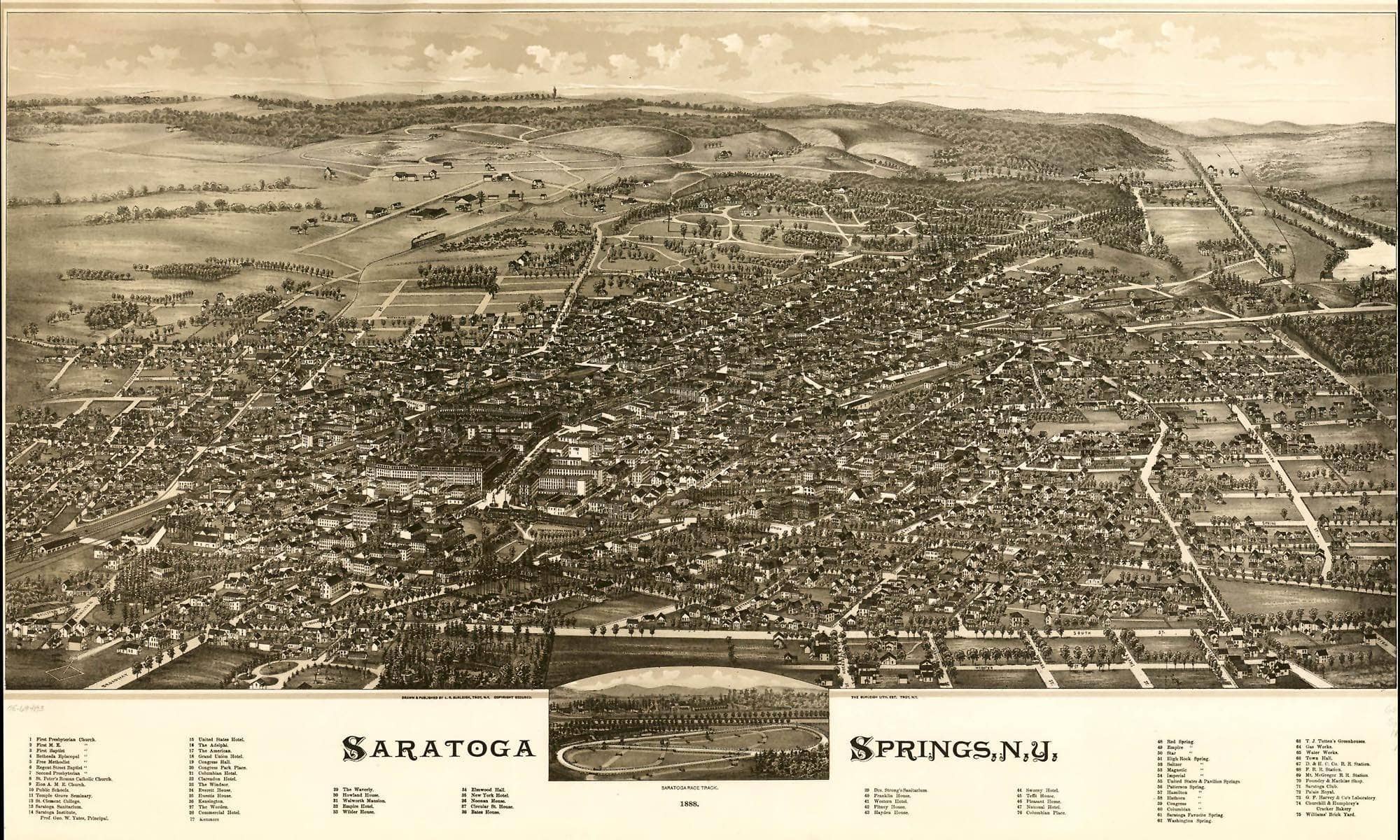 Saratoga Springs Ny 1888  State Of New York