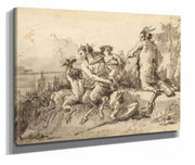 Satyr Family In A Wild Landscape  by Giovanni Domenico Tiepolo