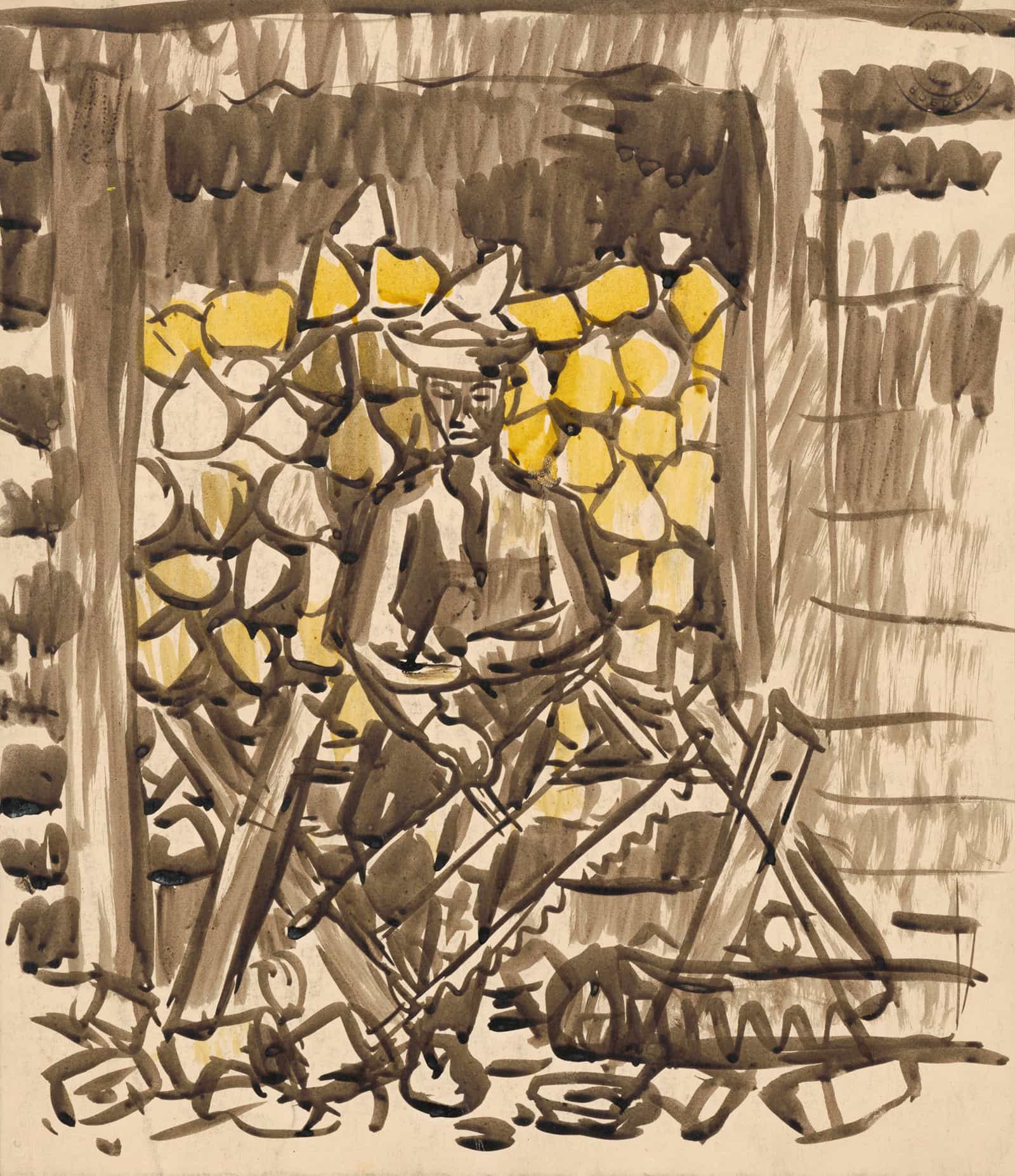 Sawing Wood   by Arnold Peter Weisz Kubincan