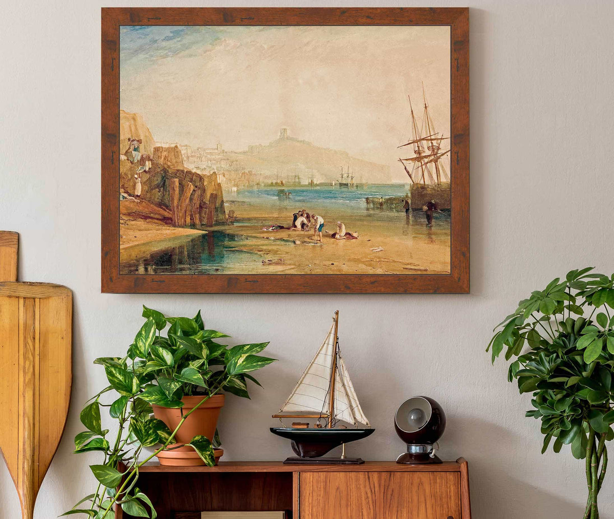 Scarborough Town And Castle Morning Boys Catching Crabs by Joseph Mallord William Turner