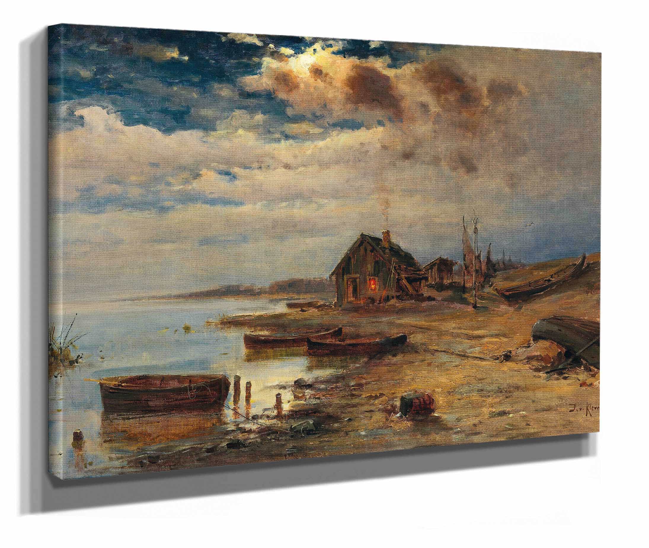Scene At Dusk On The Baltic Coast by Julius Sergius Klever