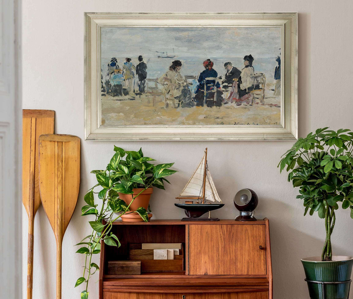 Scene De Plage by Eugene Boudin