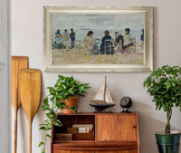 Scene De Plage by Eugene Boudin